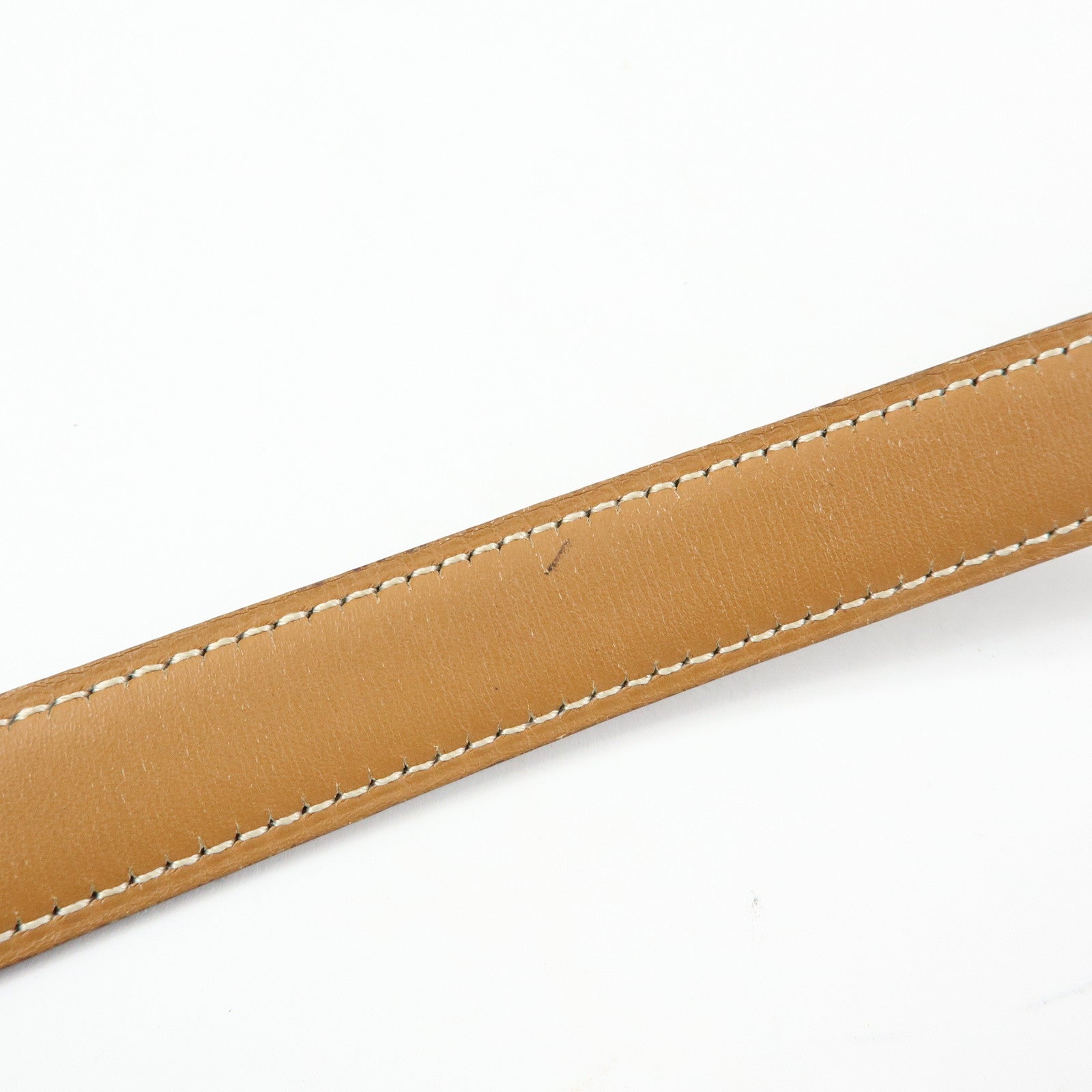 HERMES Mini H Buckle Reversible Constance Calf Belt 75 Black Camel