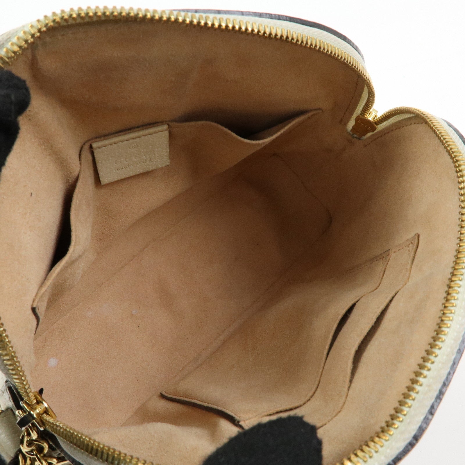 GUCCI Sherry Leather Shoulder Bag Crossbody Bag White 499621