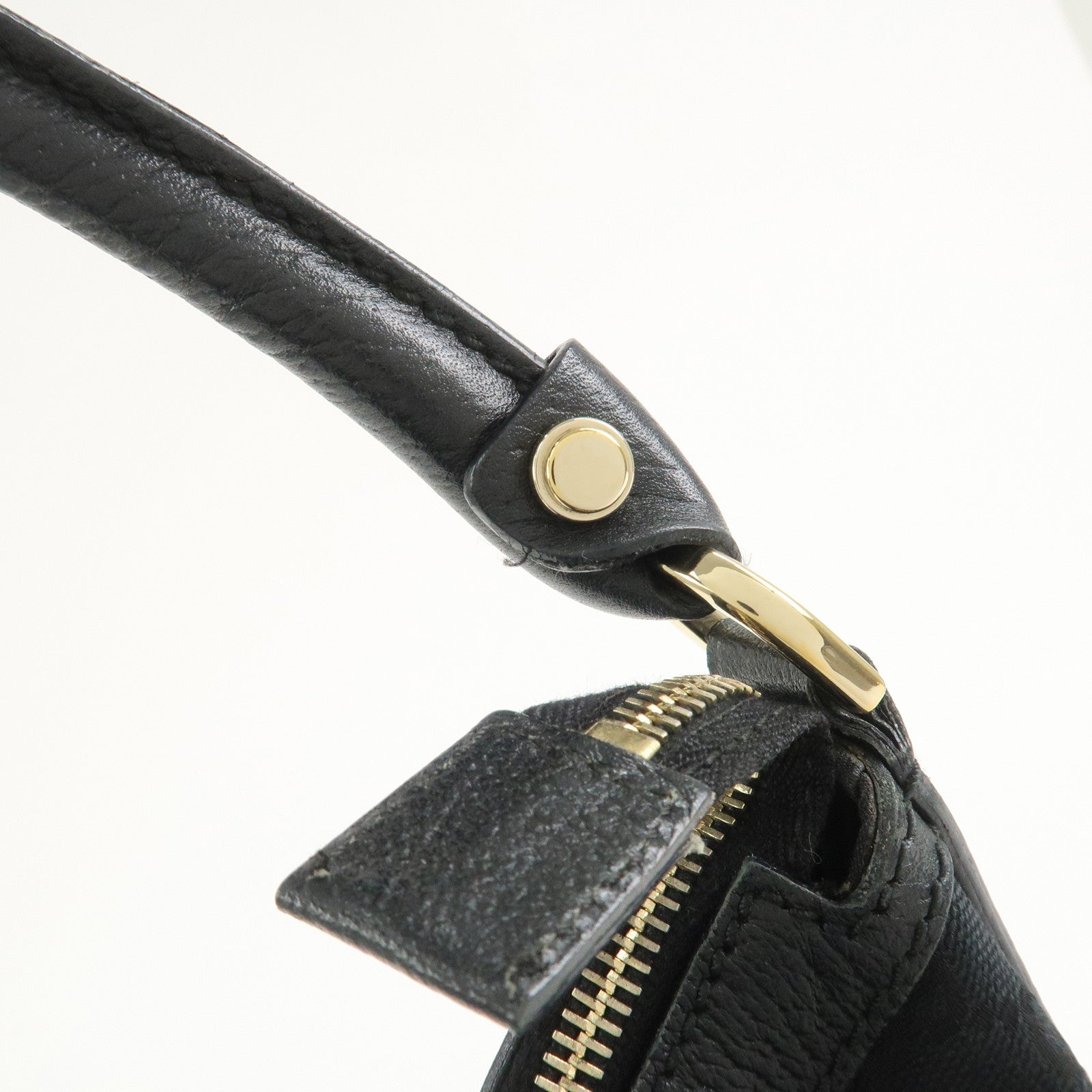 GUCCI Abbey GG Monogram Front Pocket Shoulder Bag Black 153025