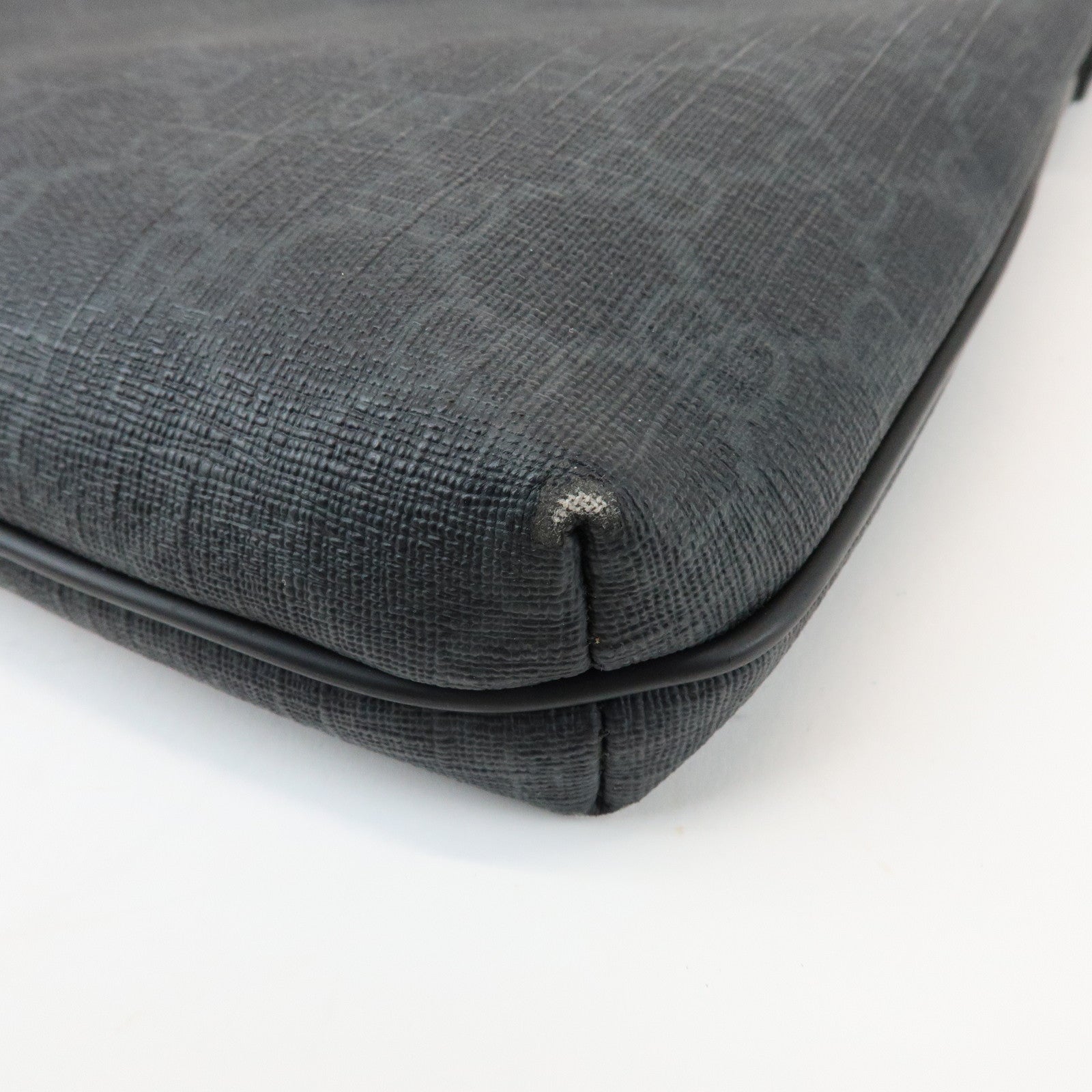 GUCCI GG Supreme PVC Leather Shoulder Crossbody Bag Black 387514