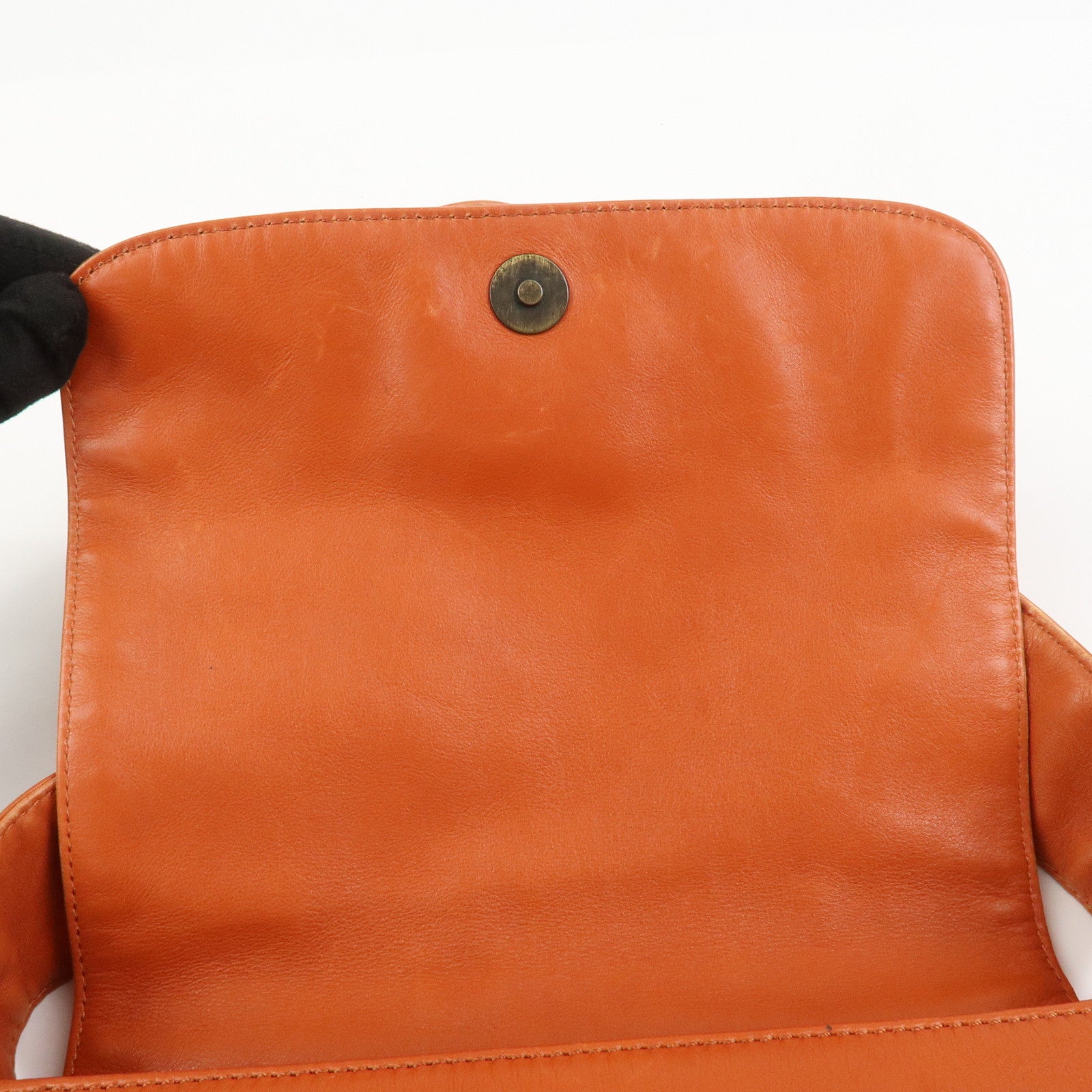 CHANEL COCO Mark Calf Leather Shoulder Bag Hand Bag Brown