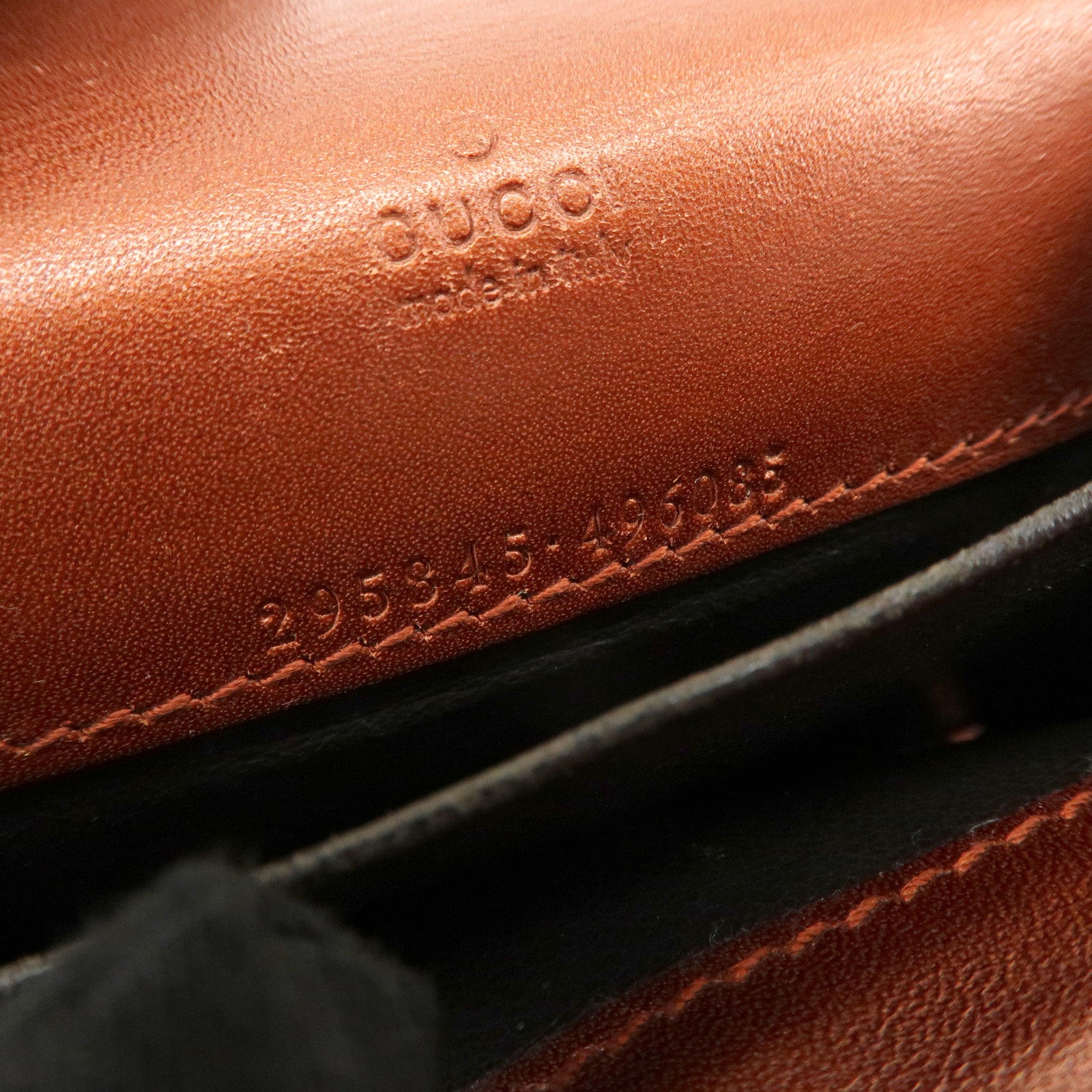 GUCCI Micro Guccissima Leather Coin Case Coin Purse Orange 295845