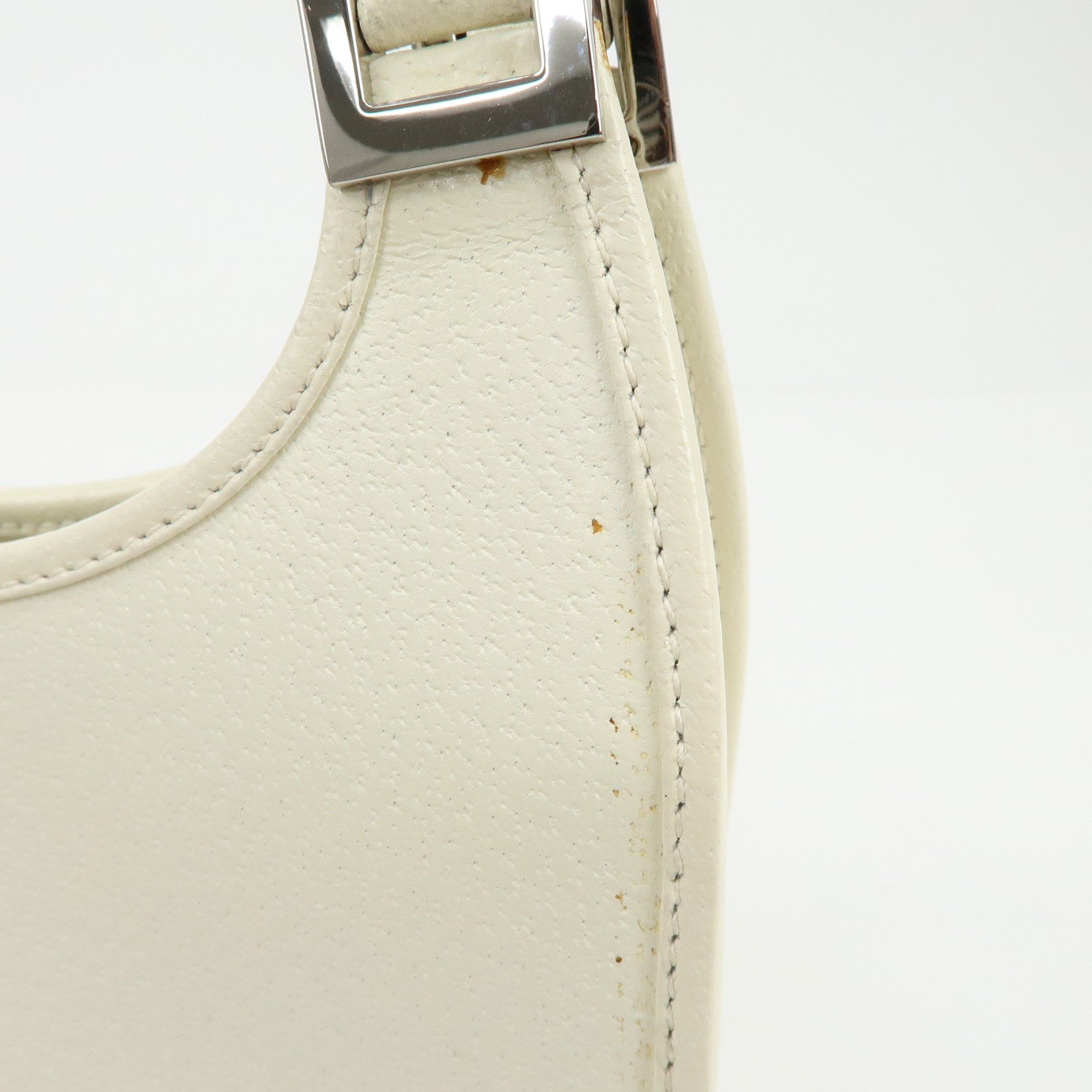 GUCCI Jackie GG Leather Shoulder Bag Hand Bag White 002.1068