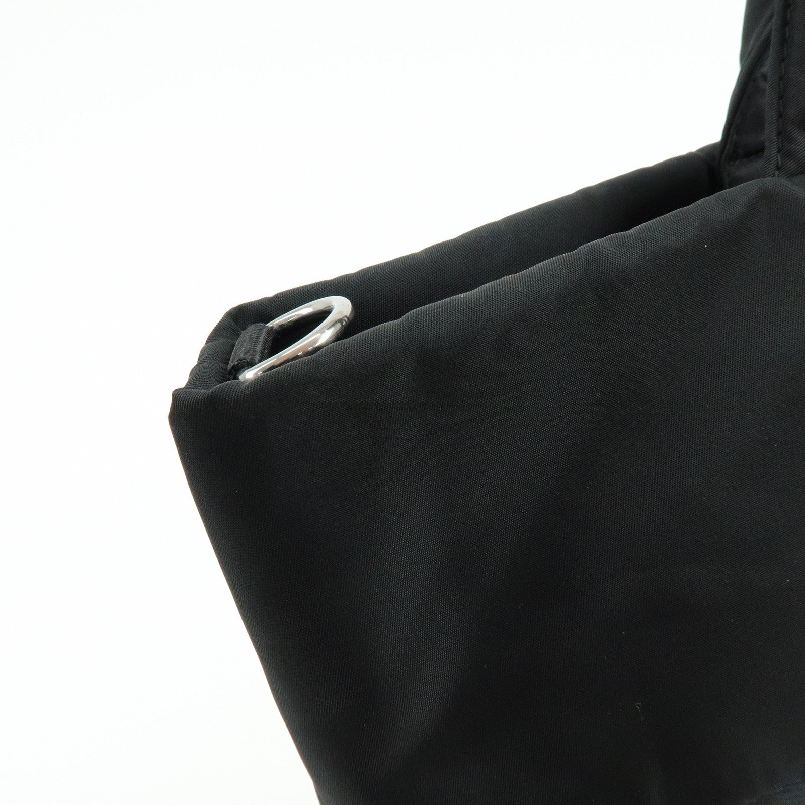 PRADA Triangle Logo Plaid Nylon Leather 2Way Bag Hand Shoulder Bag