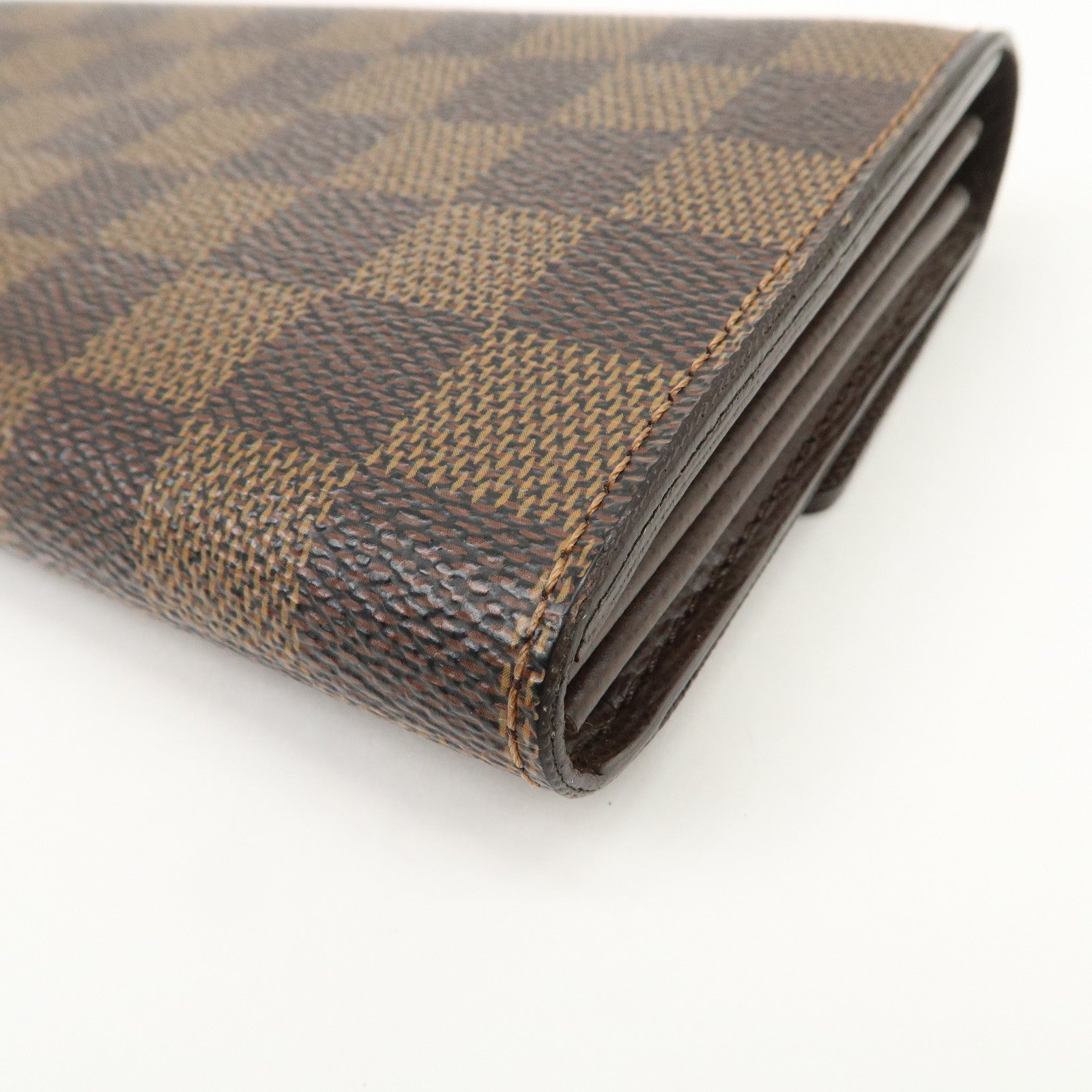 Louis Vuitton Damier Canvas Portefeuille Sarah Wallet Brown N61734