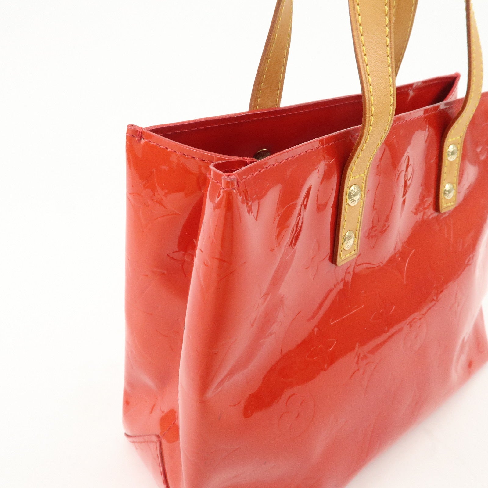 Louis Vuitton Monogram Vernis Lead PM Hand Bag Rouge M91088