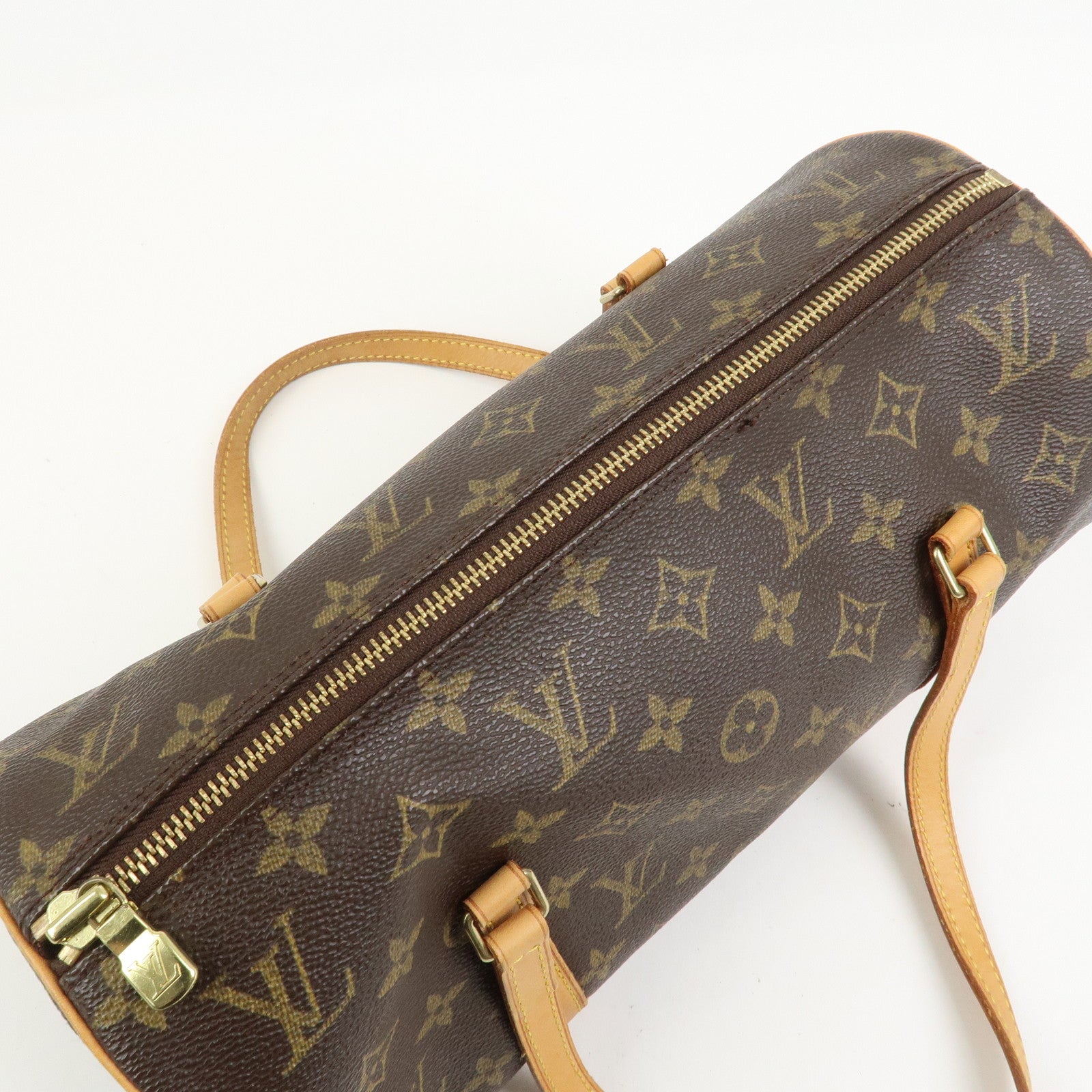 Louis Vuitton Monogram Papillon 30 Hand Bag Brown M51385
