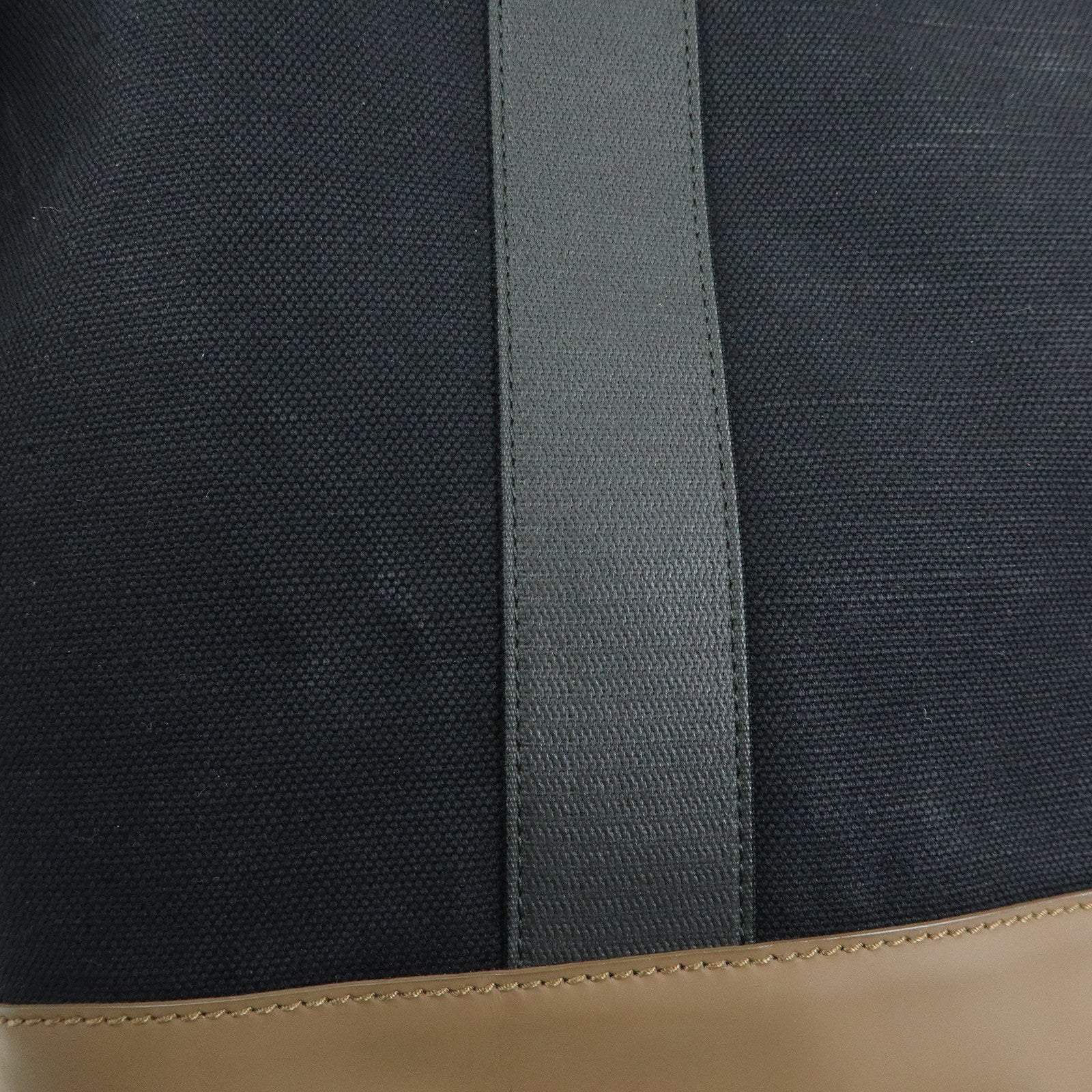 BALENCIAGA Canvas Leather Boston Bag Hand Bag Black Brown 433672