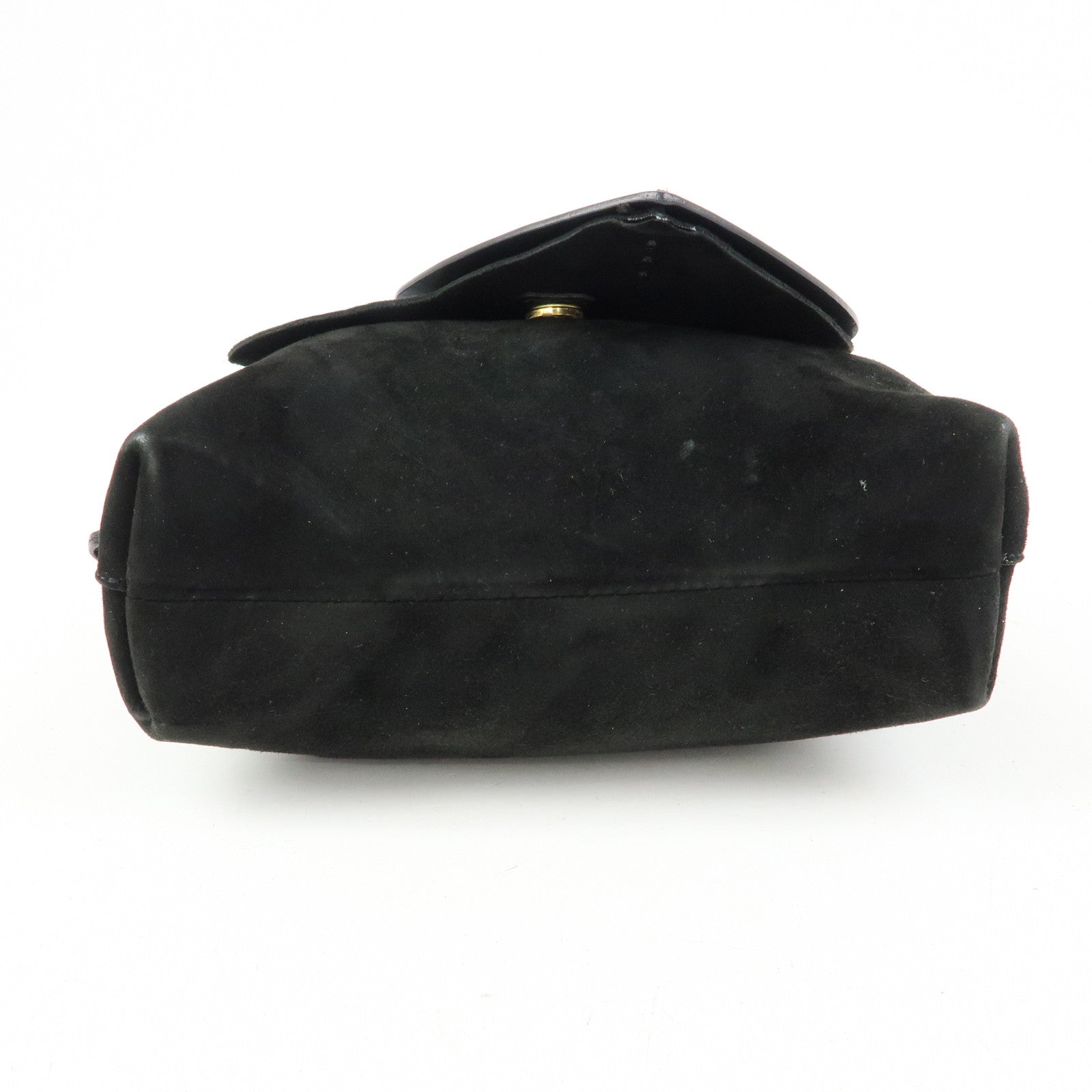 GUCCI Heart Suede Leather Shoulder Bag Crossbody Bag Black 95107