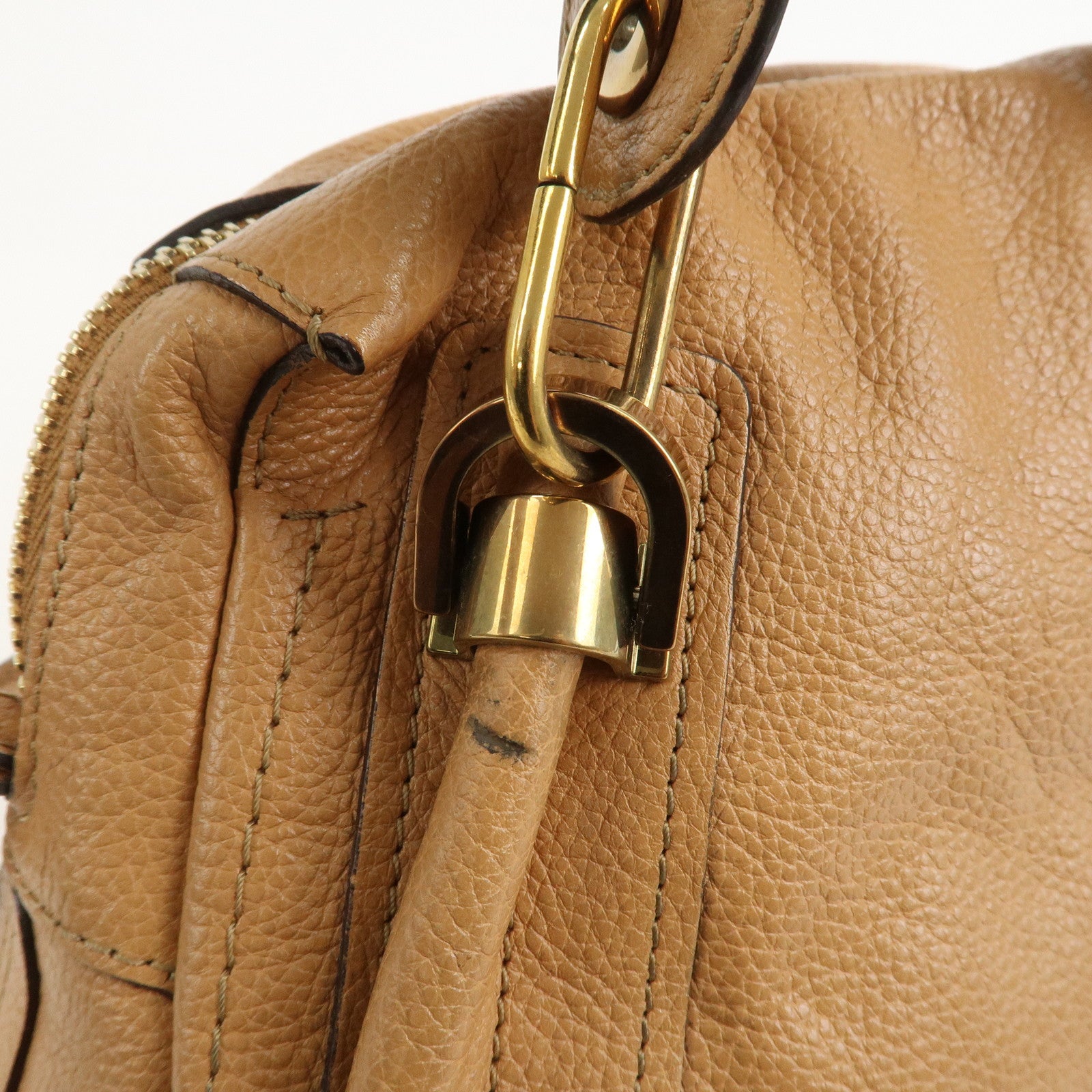 Chloe Paraty Leather 2Way Bag Shoulder Bag Hand Bag Brown