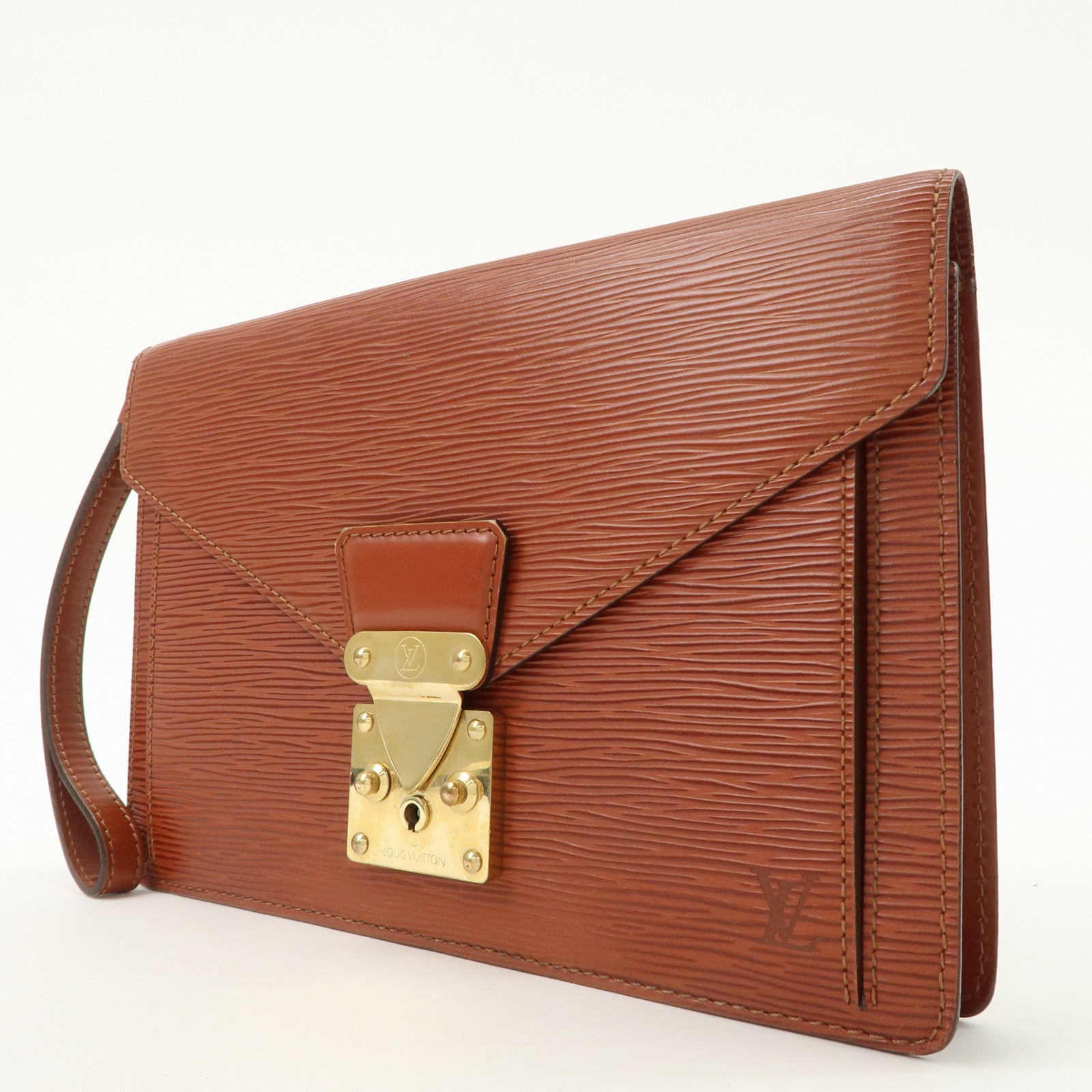 Louis Vuitton Epi Sellier Dragonne Clutch Bag Kenya Brown M52618