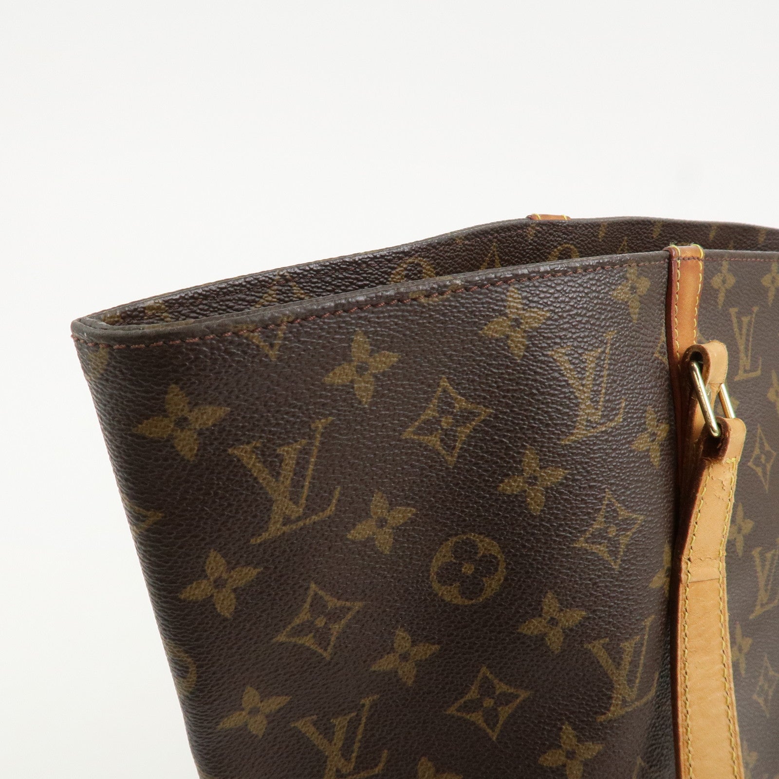 Louis Vuitton Monogram Sac Shopping Shoulder Bag Brown M51108