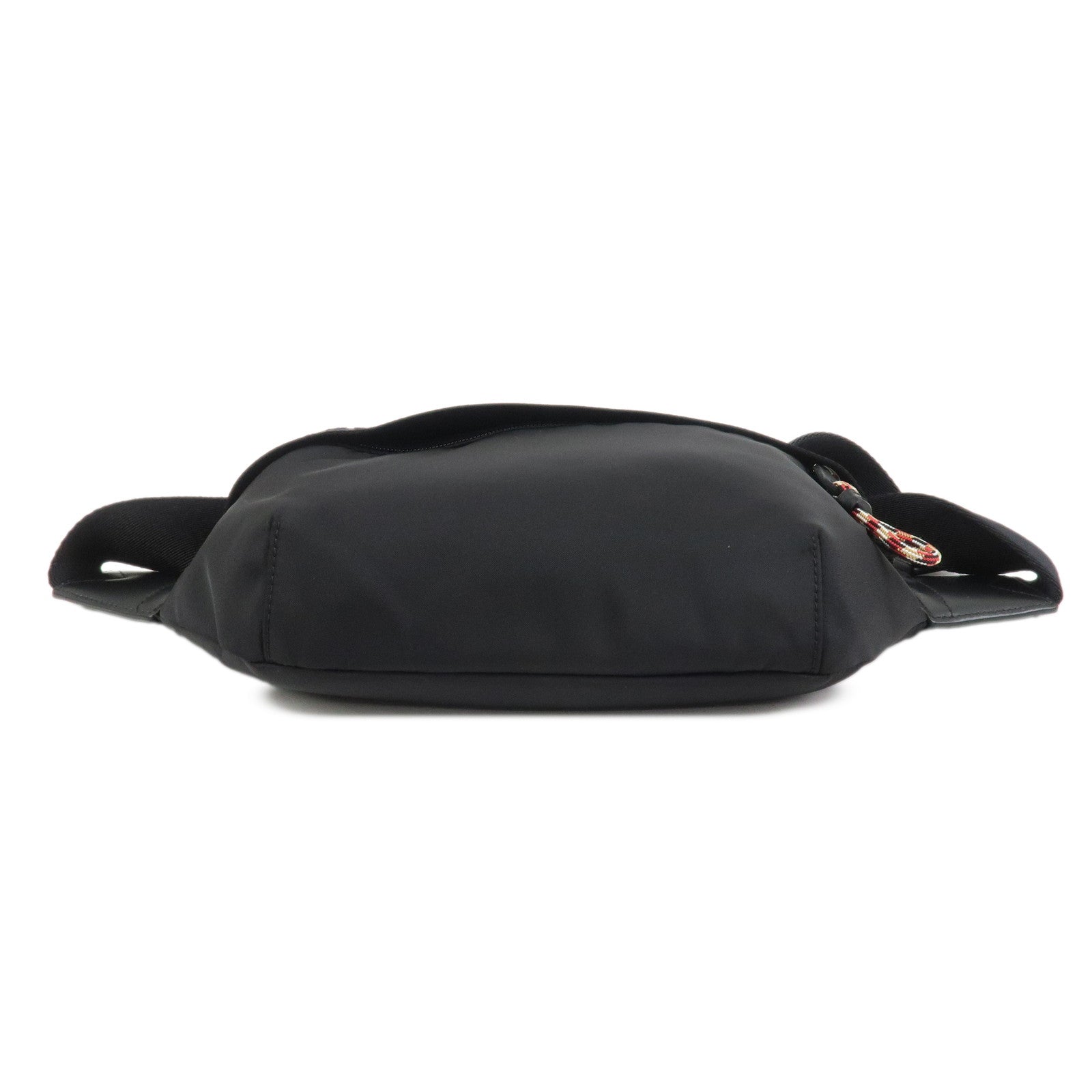 BURBERRY Nylon Leather Waist Bag Crossbody Bag Black