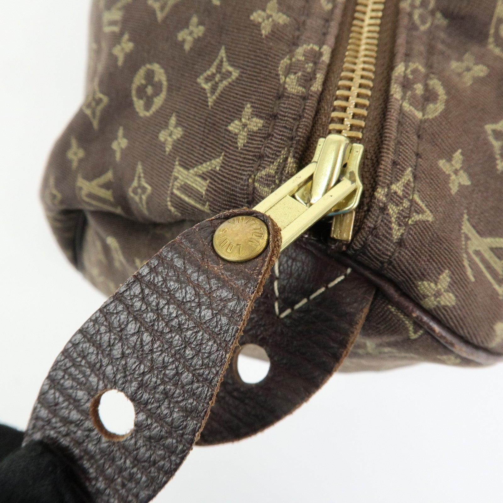 Louis Vuitton Monogram Mini Lin Speedy 30 Boston Bag Ebene M95224
