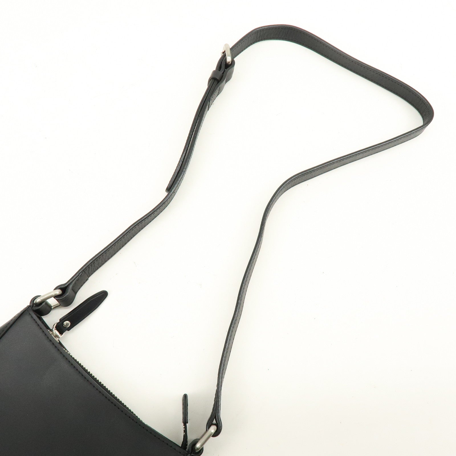 BURBERRY Logo Leather Shoulder Bag Crossbody Bag Black