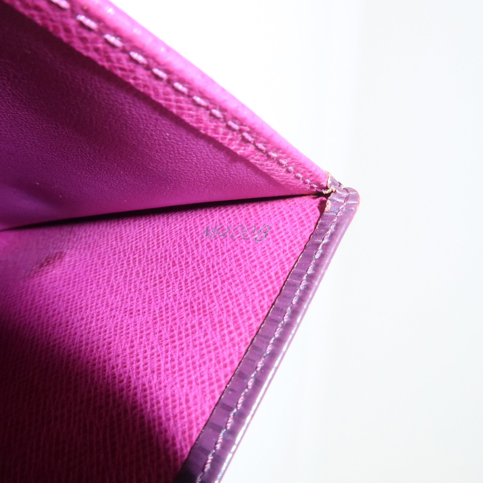 Louis Vuitton Epi Set of 2 Long Wallet Noir Cassis M63242 M6364K Used