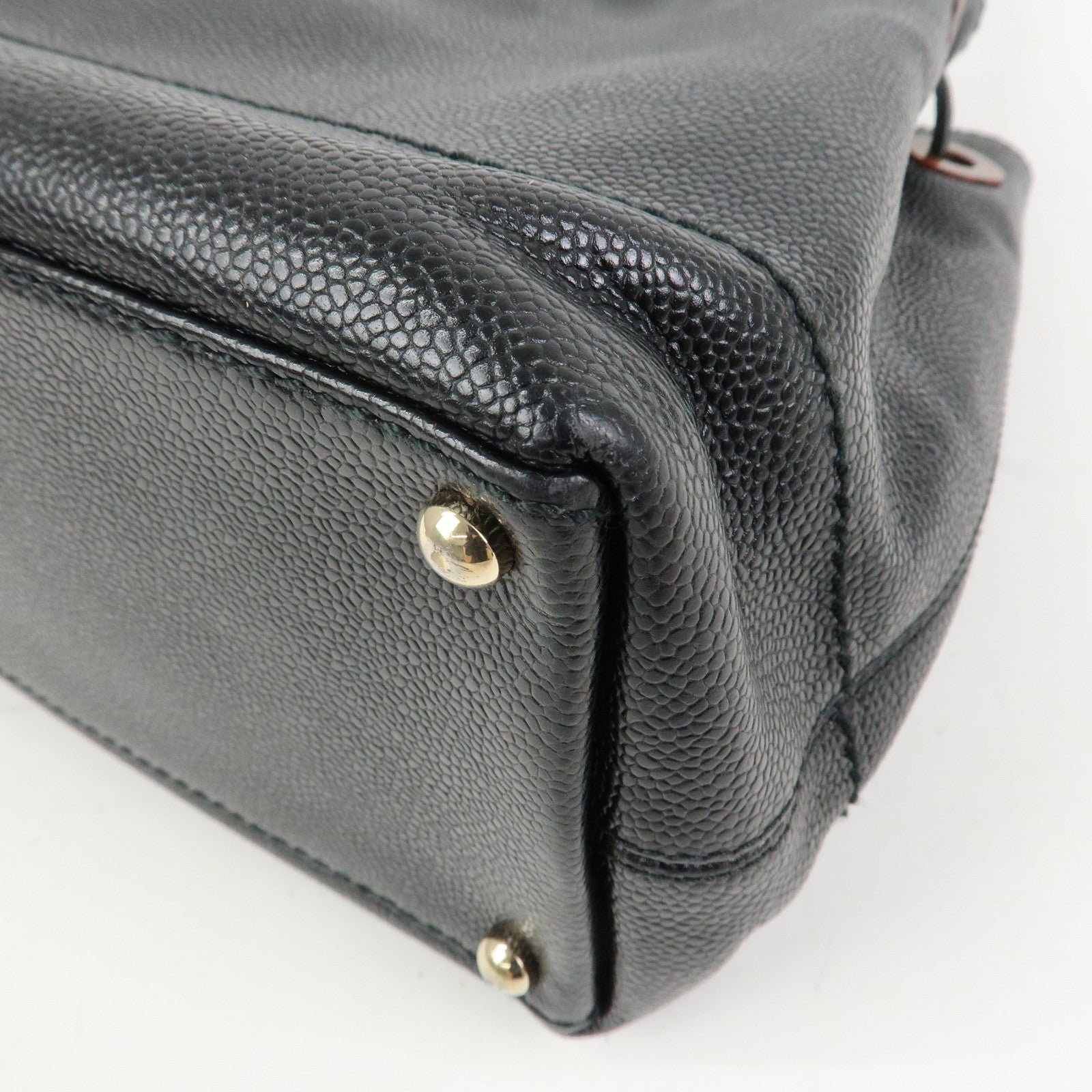 CHANEL COCO Mark Caviarskin Shoulder Bag Hand Bag Black