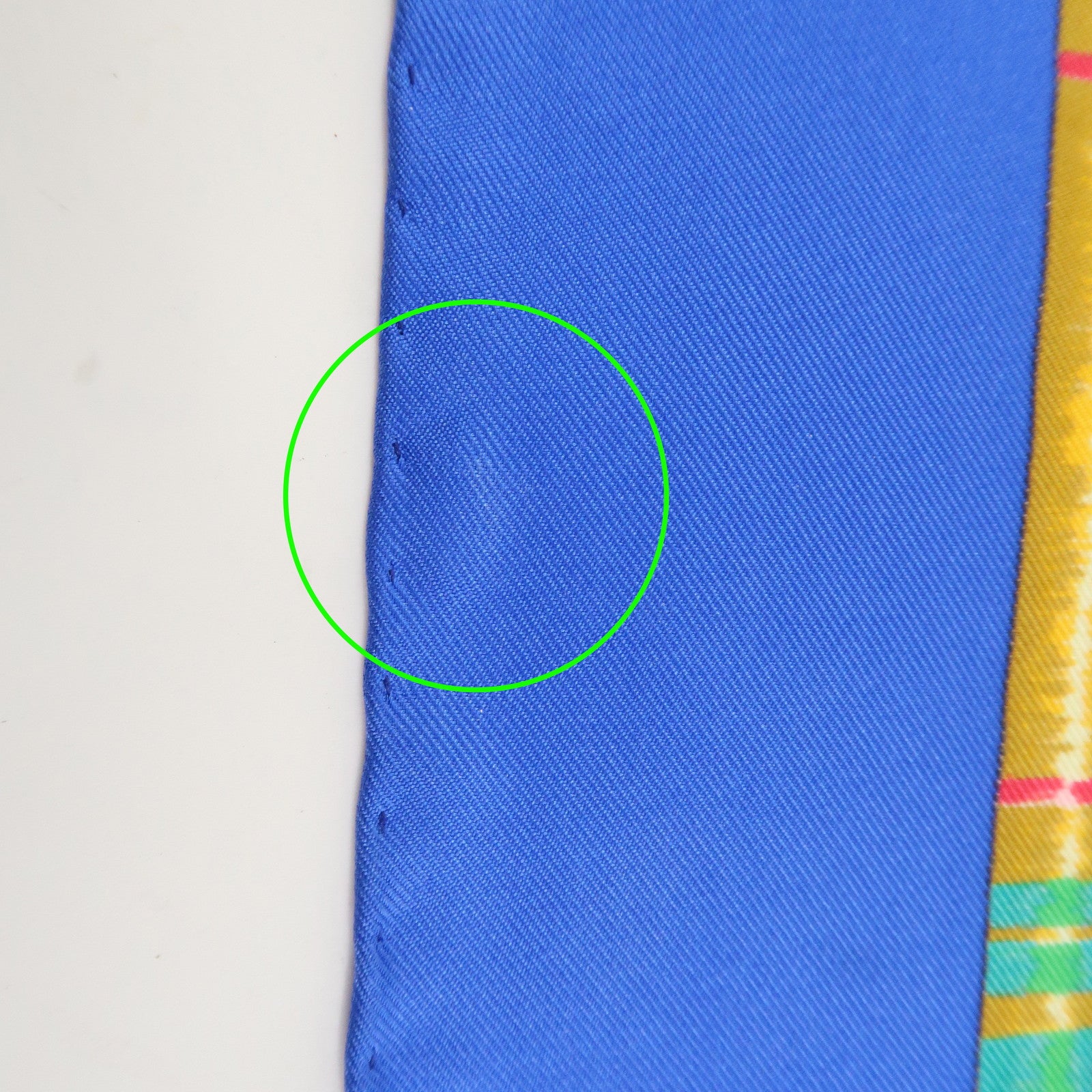 HERMES Carre 90 Silk 100% Scarf Petite main Blue White