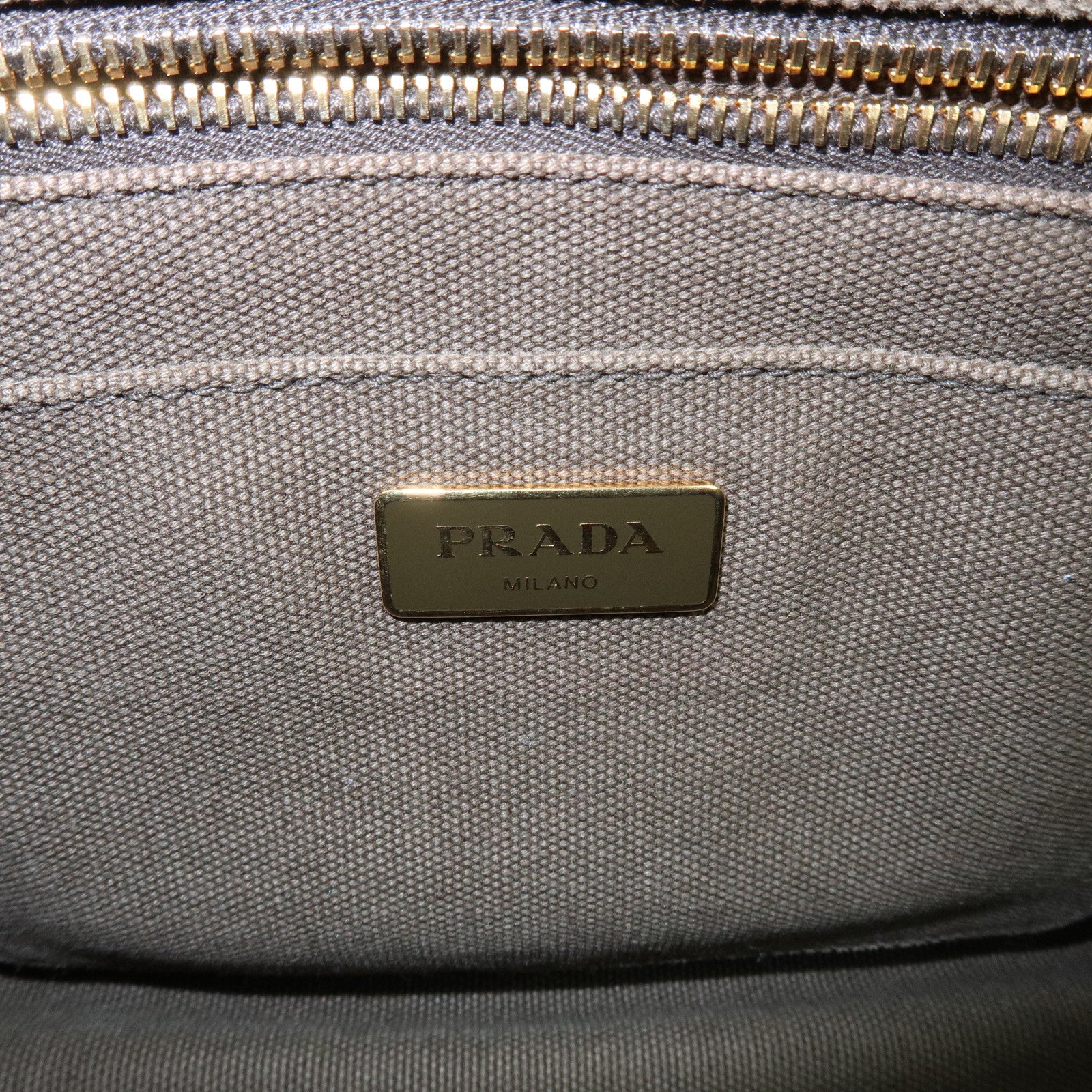 PRADA Triangle Log Canapa Mini 2Way Hand Shoulder Bag Khaki B2439G