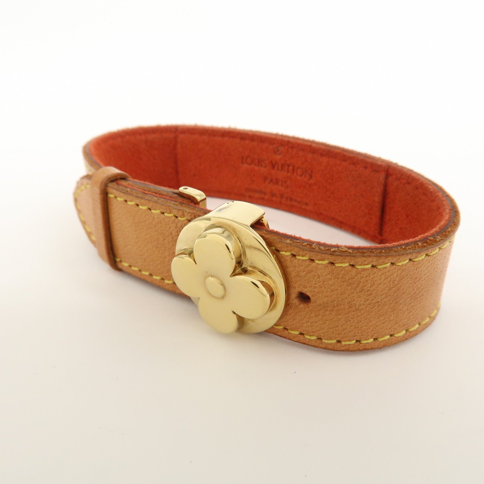 Louis Vuitton Monogram Leather Voeux Good Luck Bracelet M64448