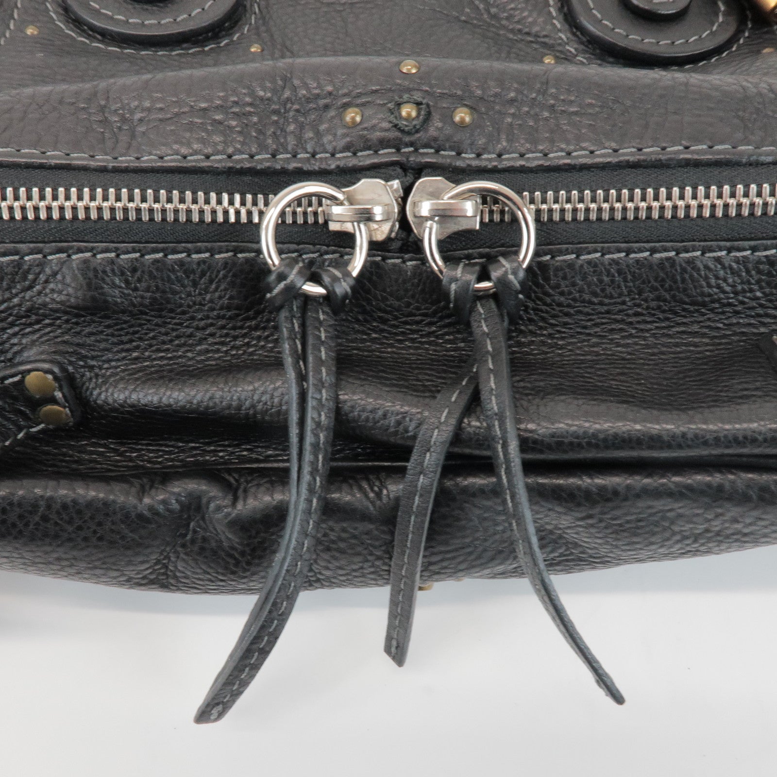 Chloe Paddington Leather Tote Bag Hand Bag Black