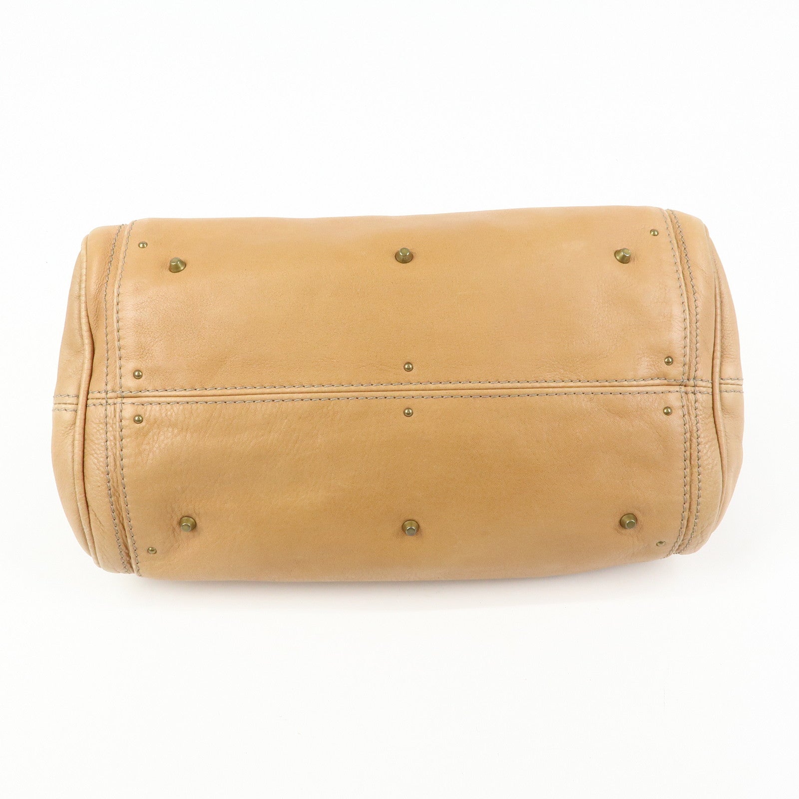 Chloe Paddington Leather Medium Shoulder Bag Boston Bag Light Brown