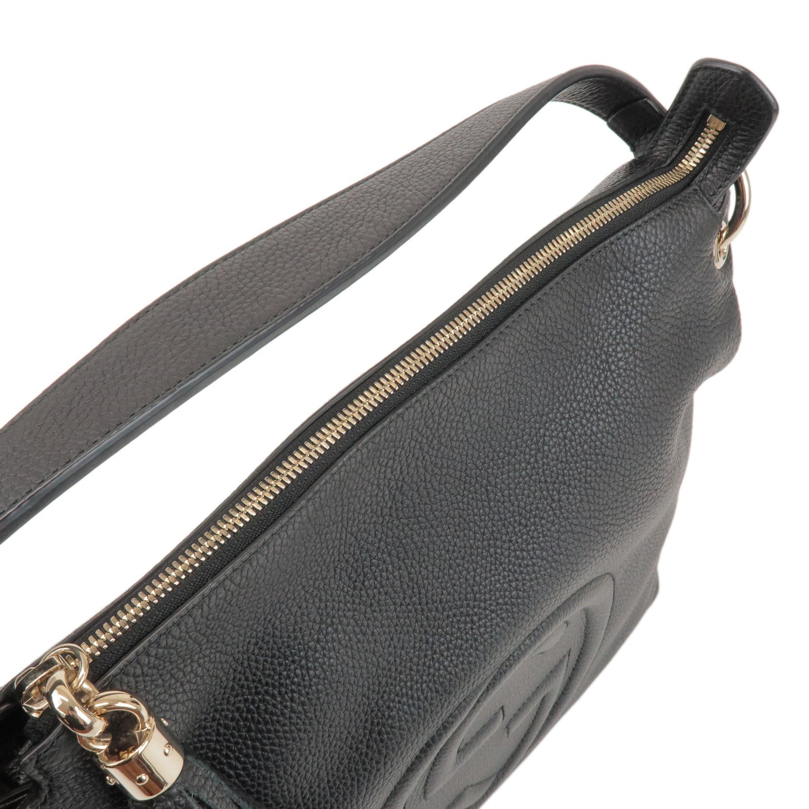 GUCCI SOHO Leather 2Way Bag Shoulder Bag Hand Bag Black 408825