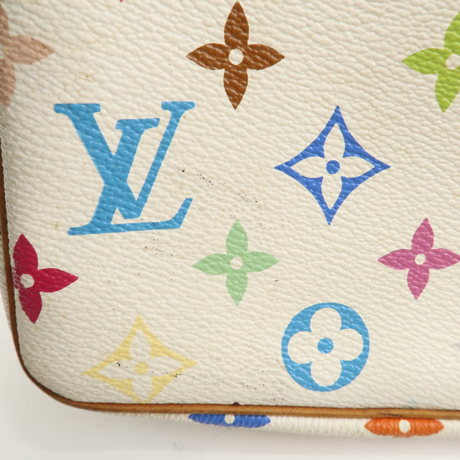 Louis Vuitton Monogram Multicolor Pochette Accessoires Blanc M92649