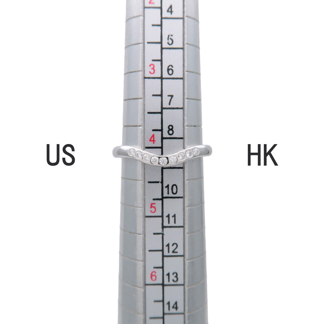 Tiffany & Co V Band Diamond Ring PT950 Platinum #47 US4.5