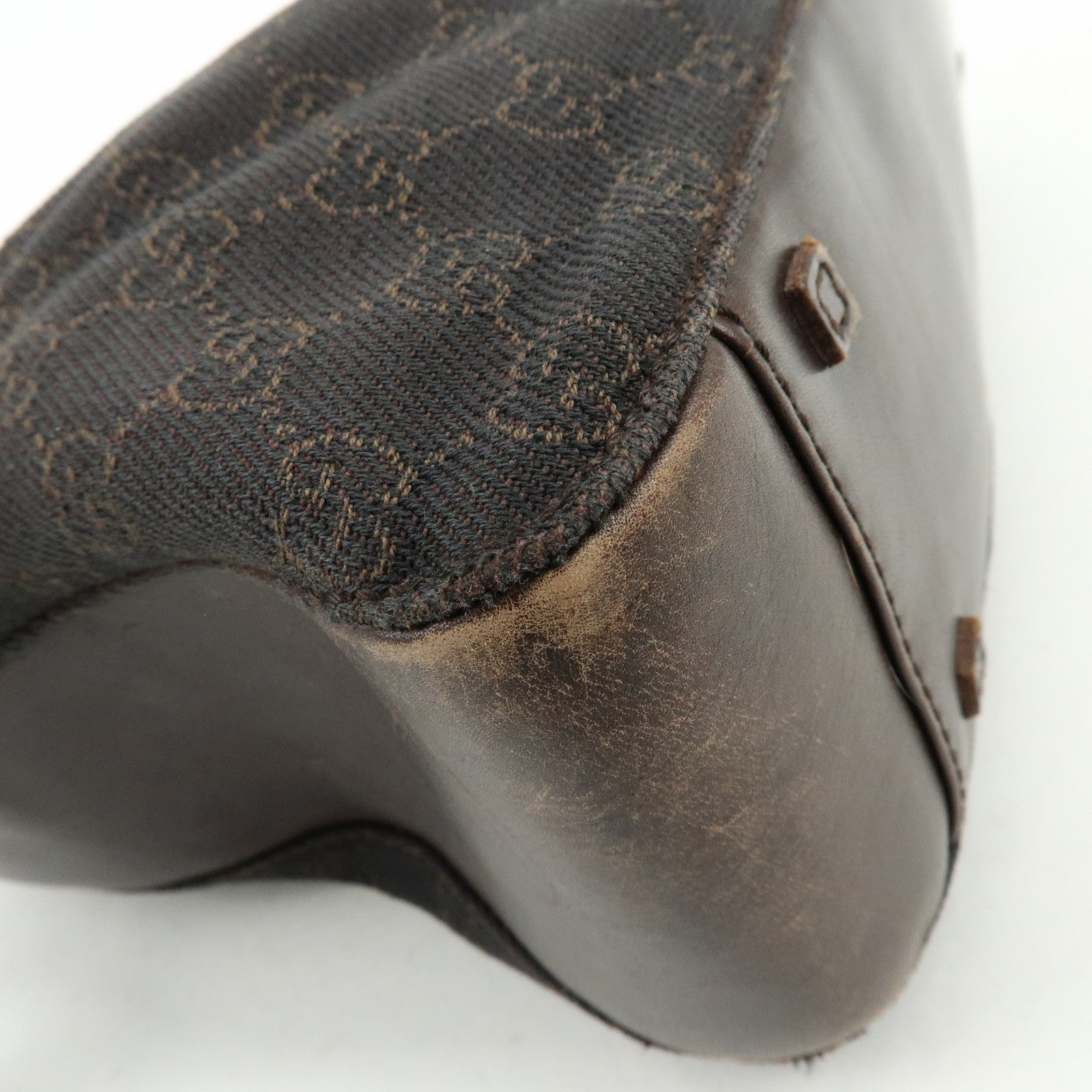 GUCCI GG Monogram Canvas Leather Shoulder Hand Bag Brown 101919