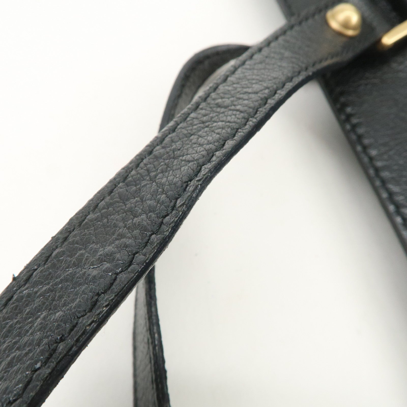 GUCCI Interlocking G Leather Hand Bag Shoulder Bag Black 121551