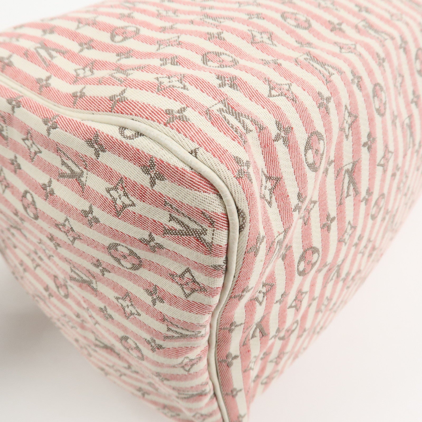 Louis Vuitton Monogram Mini Lin Speedy 30 Boston Bag Rouge M95501