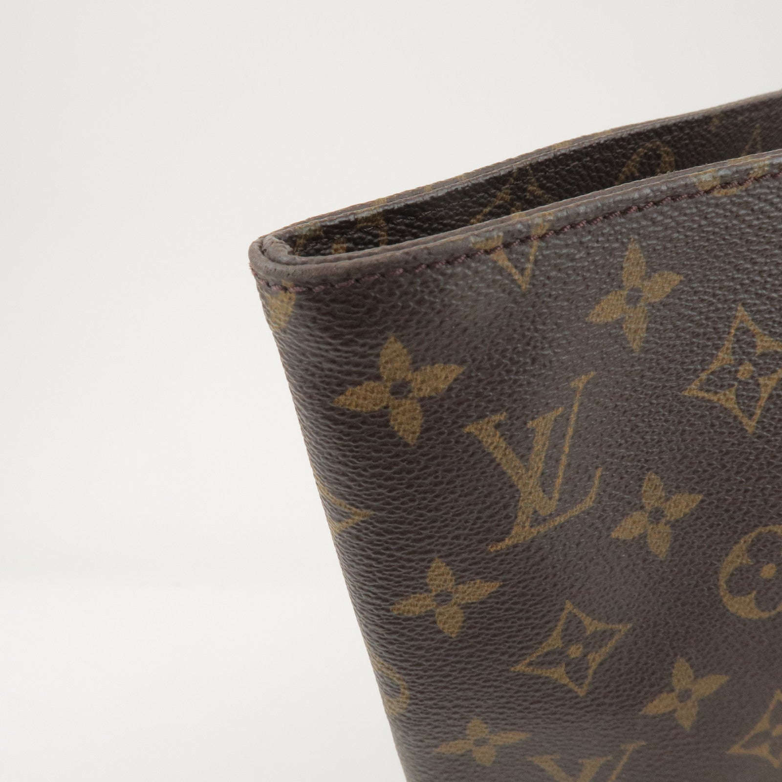 Louis Vuitton Monogram Sac Shopping Shoulder Bag Brown M51108
