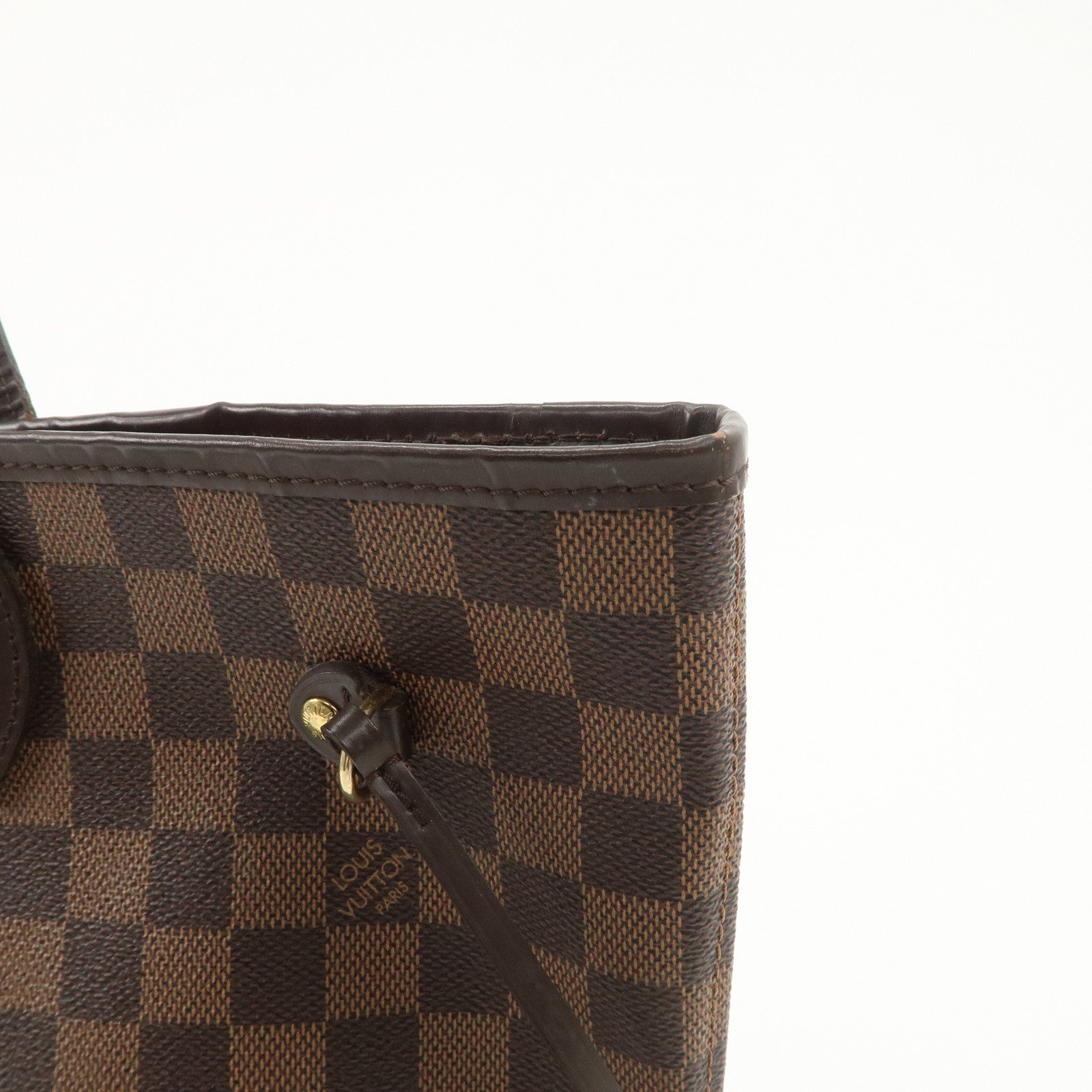 Louis Vuitton Damier Ebene Neverfull MM Tote Bag Cerise N41358