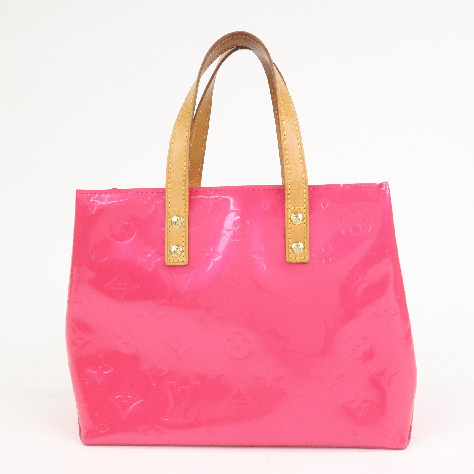 Louis Vuitton Monogram Vernis Lead PM Hand Bag Fuchsia Pink M91221