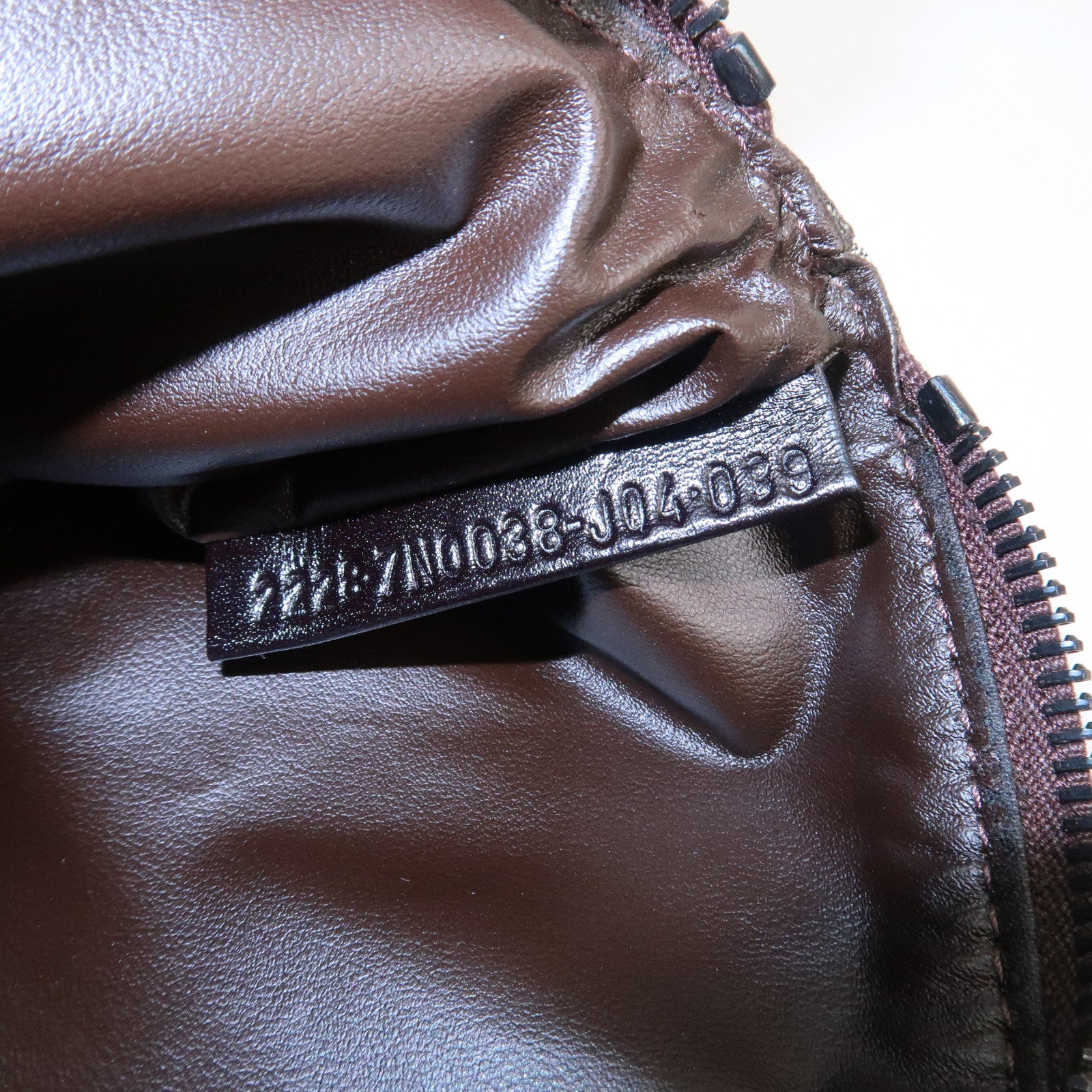 FENDI Zucchino Canvas Leather Cosmetic Pouch Makeup Pouch 7N0038