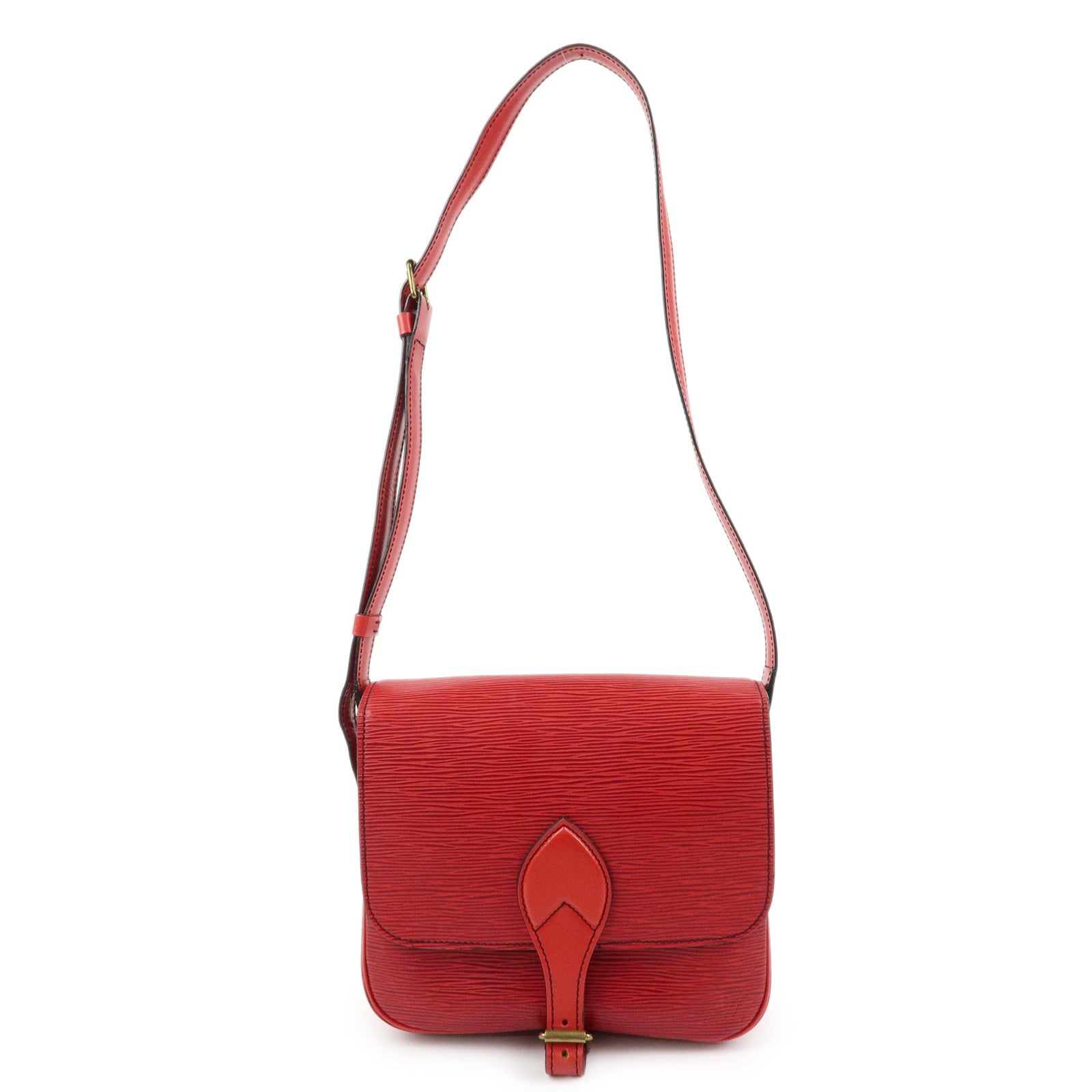 Louis Vuitton Cartouchiere Epi Leather Shoulder Bag Red M52247