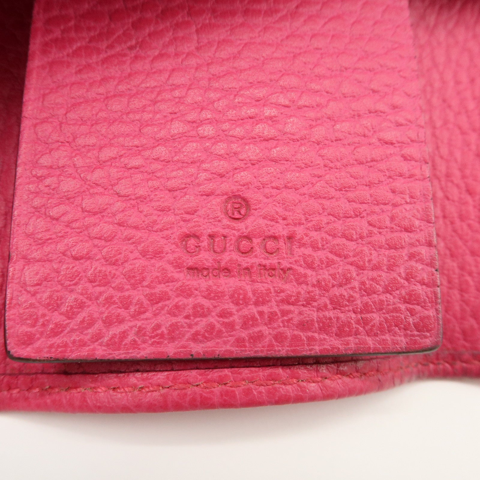 GUCCI GG Marmont Leather 6 Rings Key Case Key Holder Pink 456118