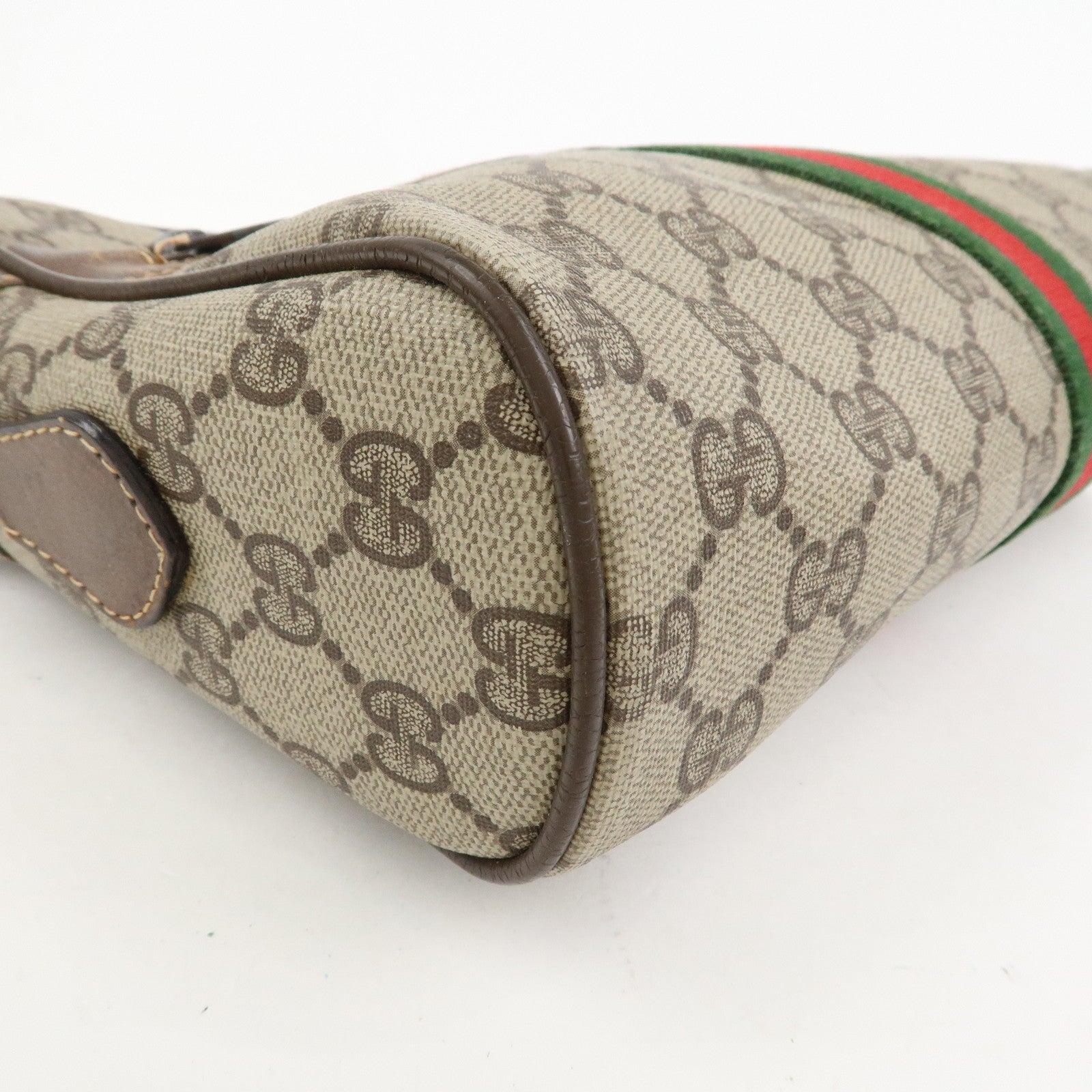 GUCCI  Set Of 2 GG Monogram Leather Clutch Bags Beige Brown