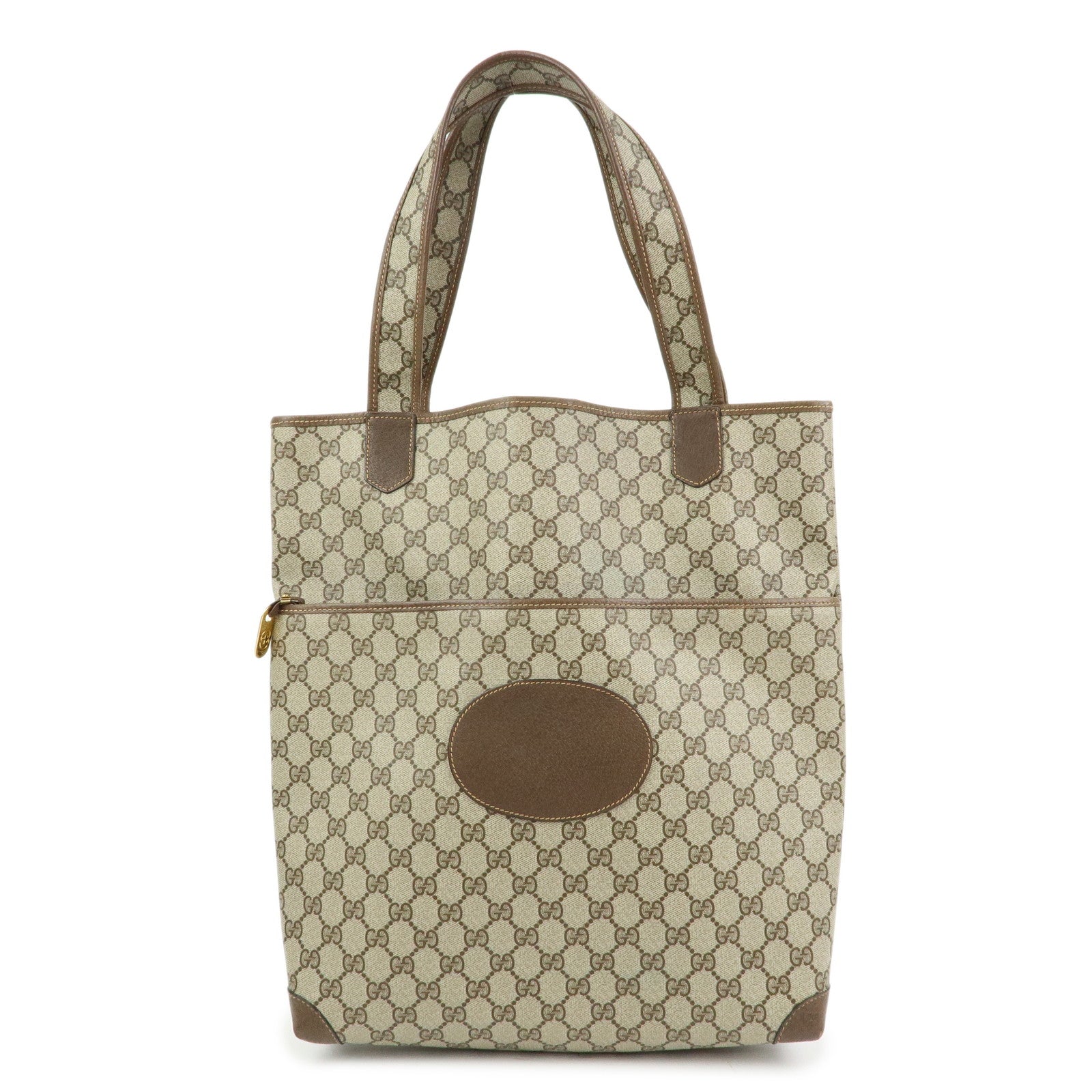 GUCCI GG Supreme Tote Bag Shoulder Bag Brown Beige 002・39・0054