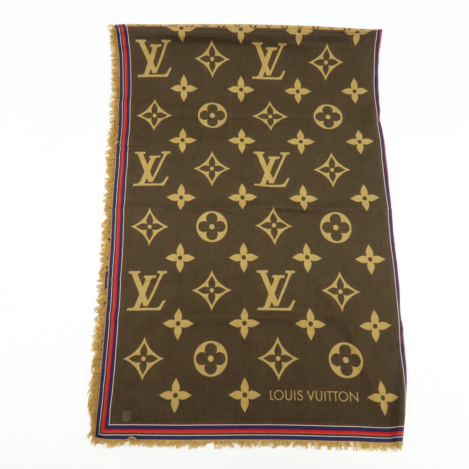 Louis Vuitton Étole Monogram Bliss 100％ Cotton Scarf Brown M76366