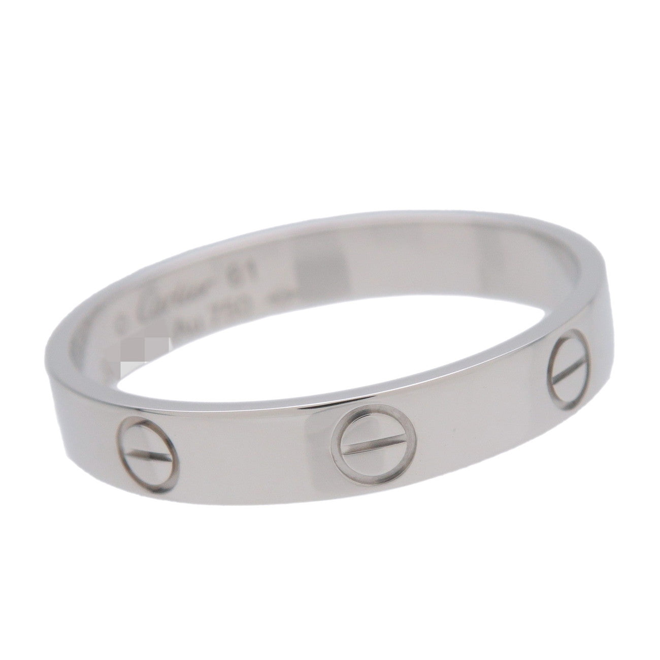 Cartier Mini Love Ring K18 750WG White Gold #61 US9.5 EU61 HK21