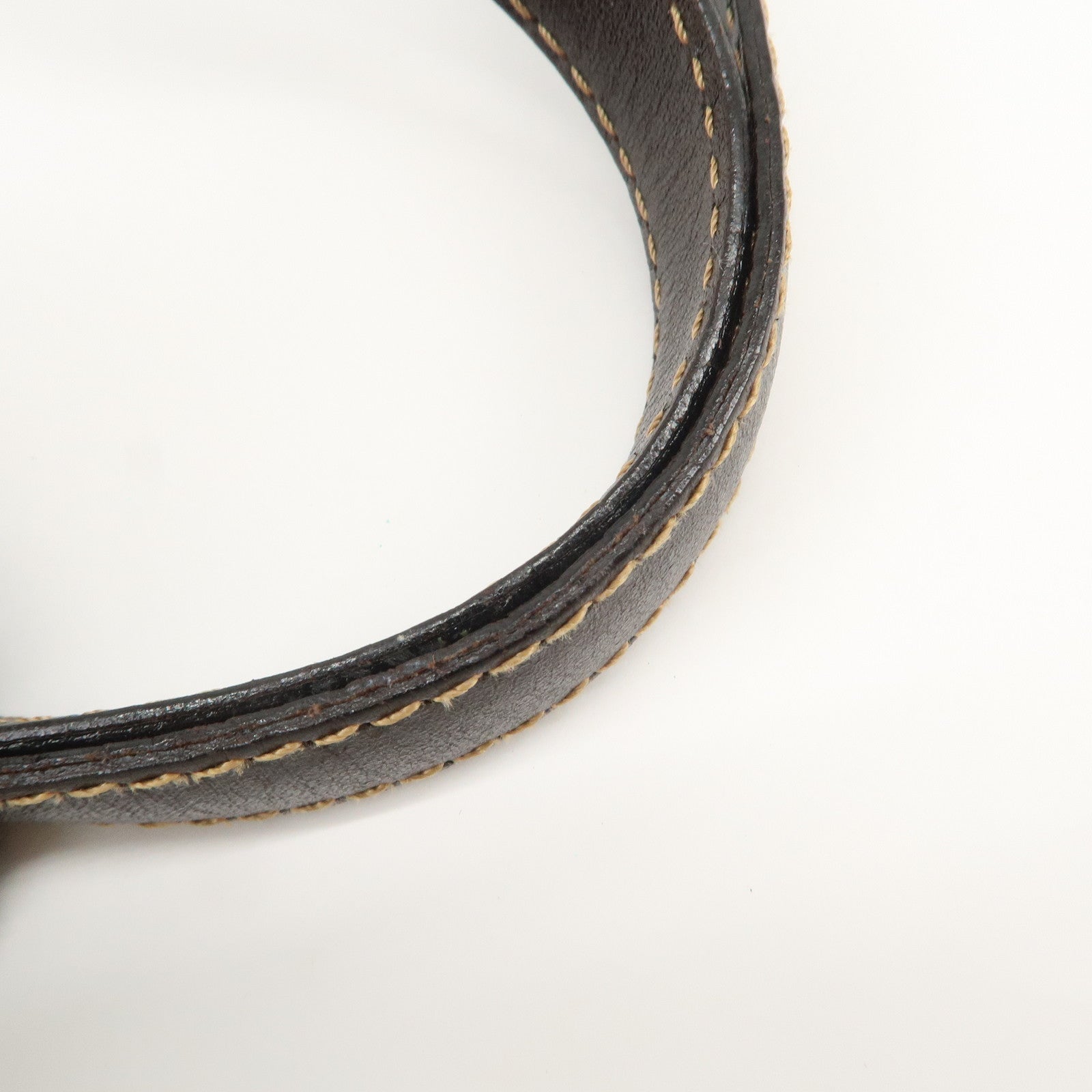 FENDI Zucca Canvas Leather Shoulder Bag Hand Bag Brown Black