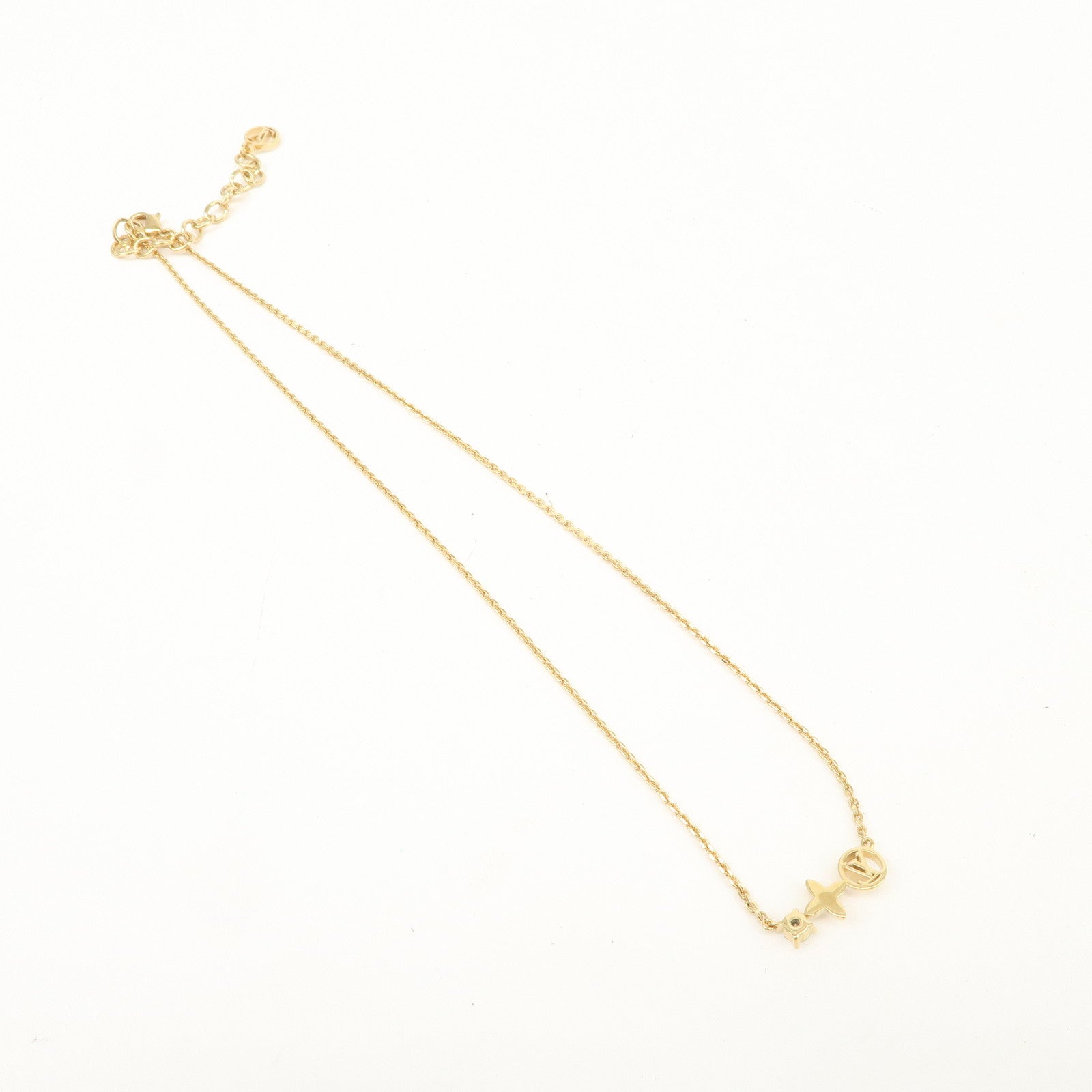 Louis Vuitton Petit Louis Metal Necklace LV Charm Gold M00368