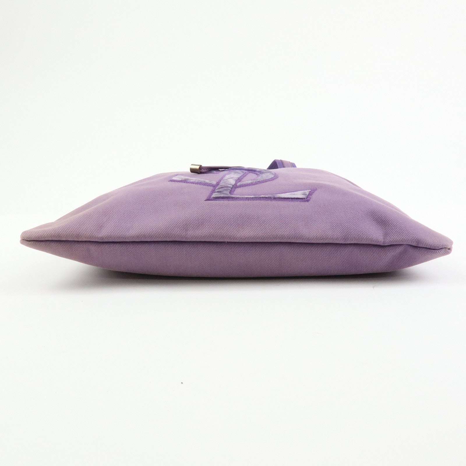 SAINT LAURENT PARIS Kahala Cassandra Canvas Tote Bag Purple 121631