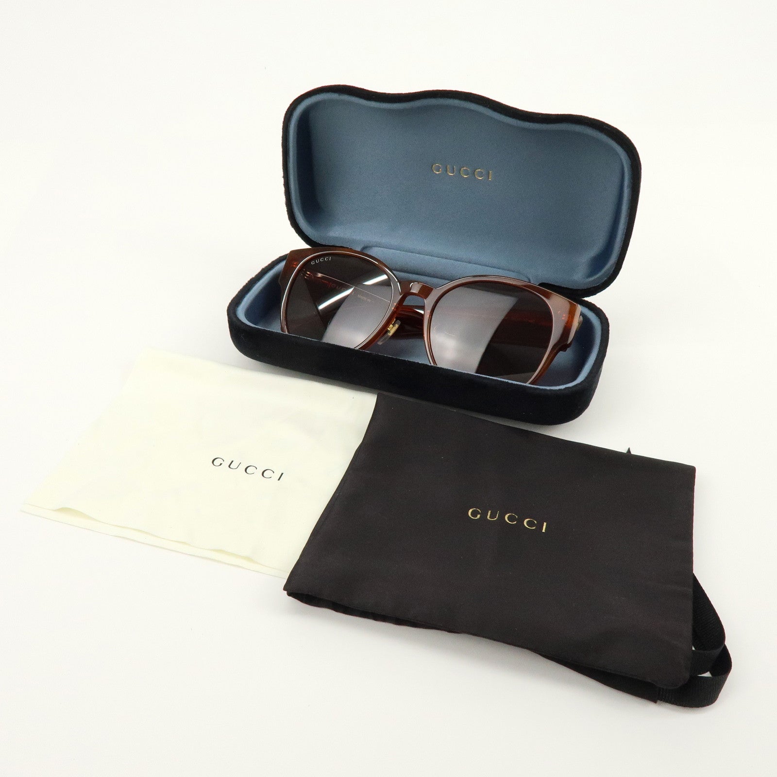 GUCCI Interlocking G Plastic Sunglasses Brown GG1304SK 56□20 145