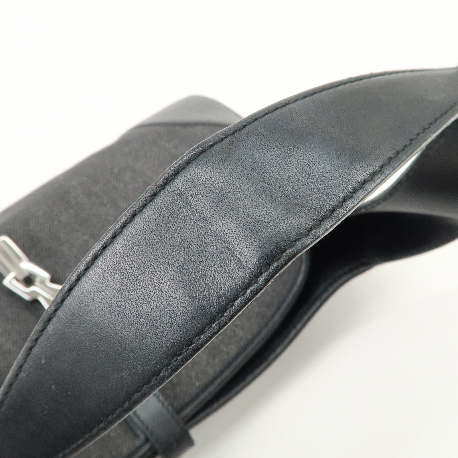 GUCCI Kandensky Denim Leather Shoulder Bag Hand Bag Black 28628