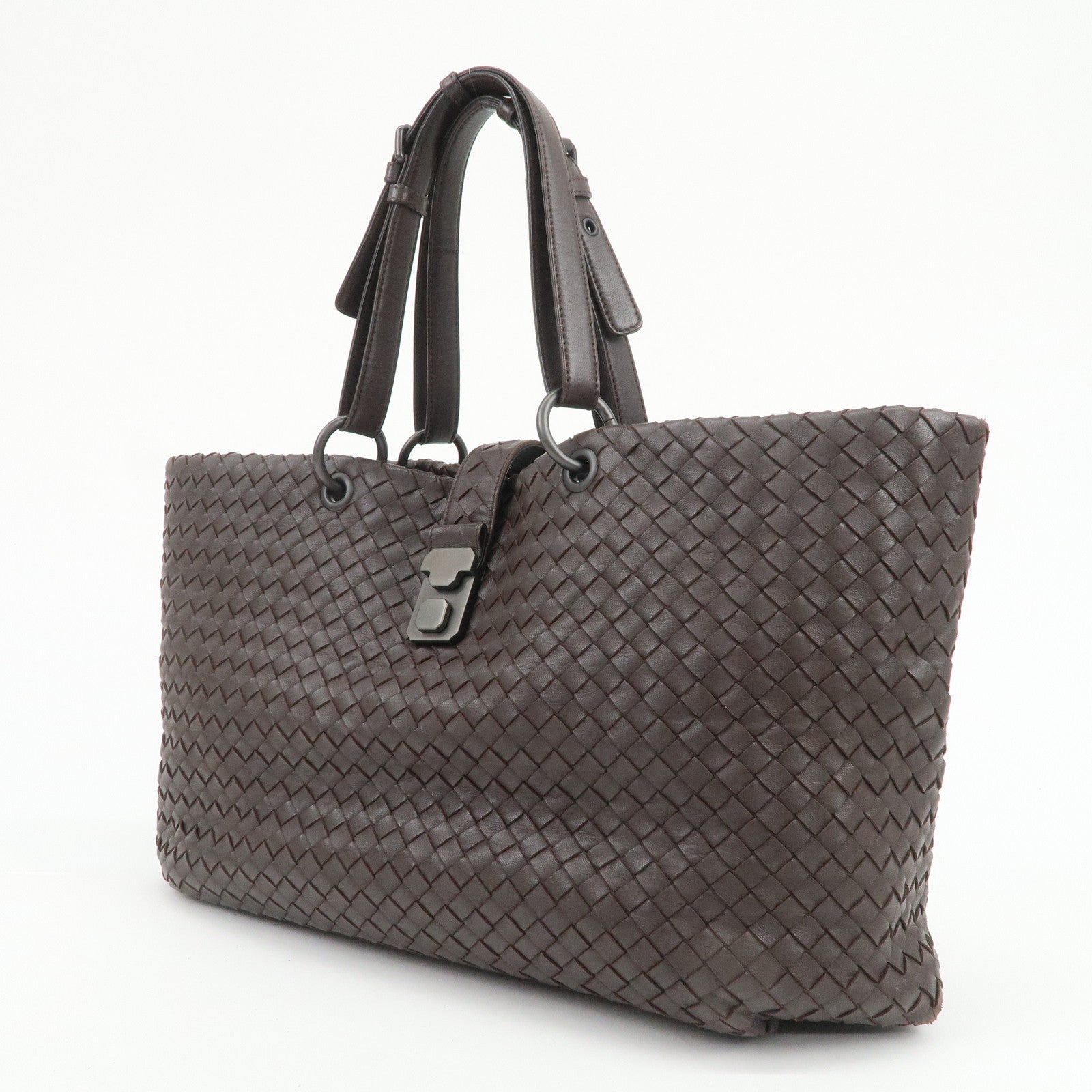 BOTTEGA VENETA Intrecciato Nappa Leather Tote Bag Hand Bag Brown