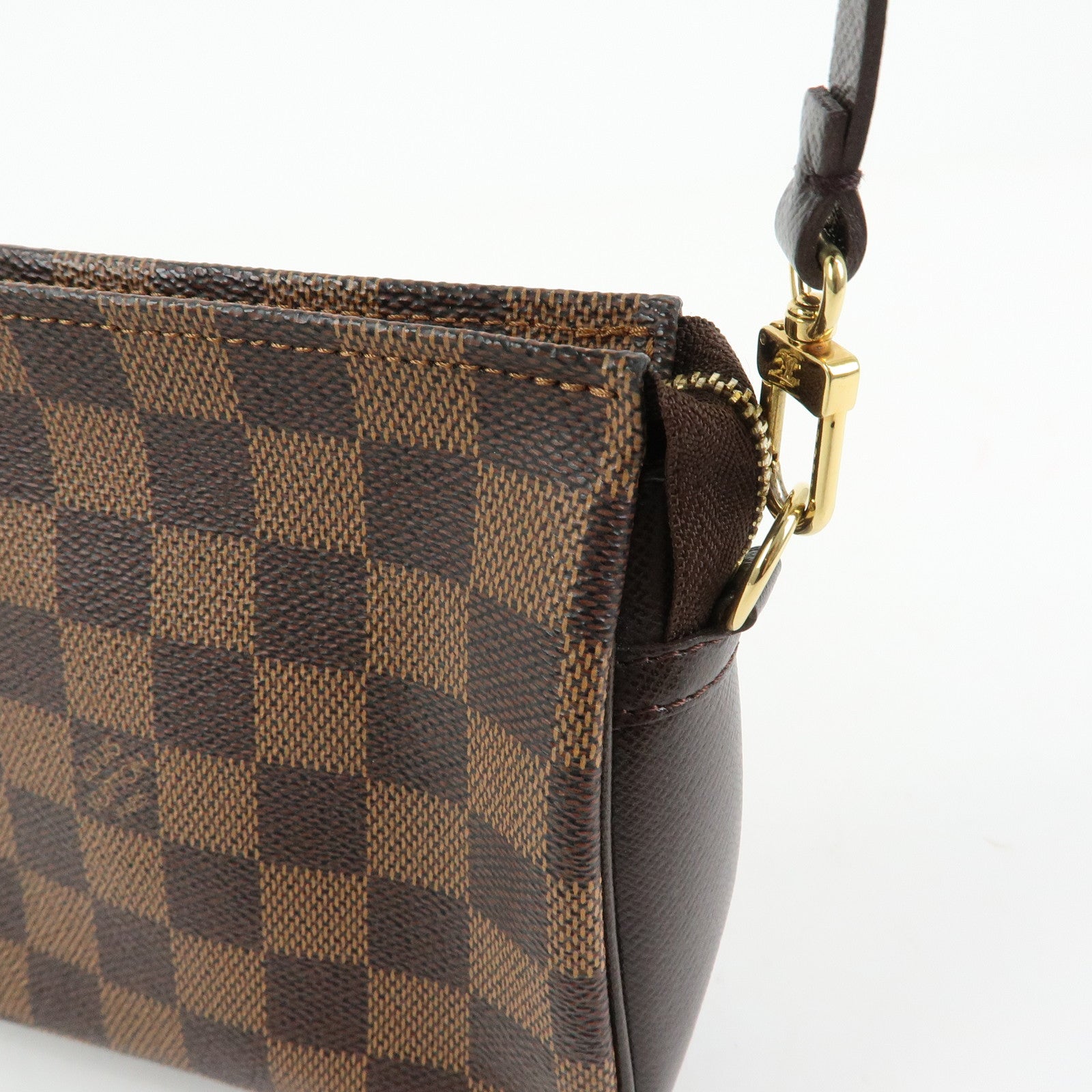 Louis Vuitton Damier Trousse Makeup Accessory Pouch Brown N51982