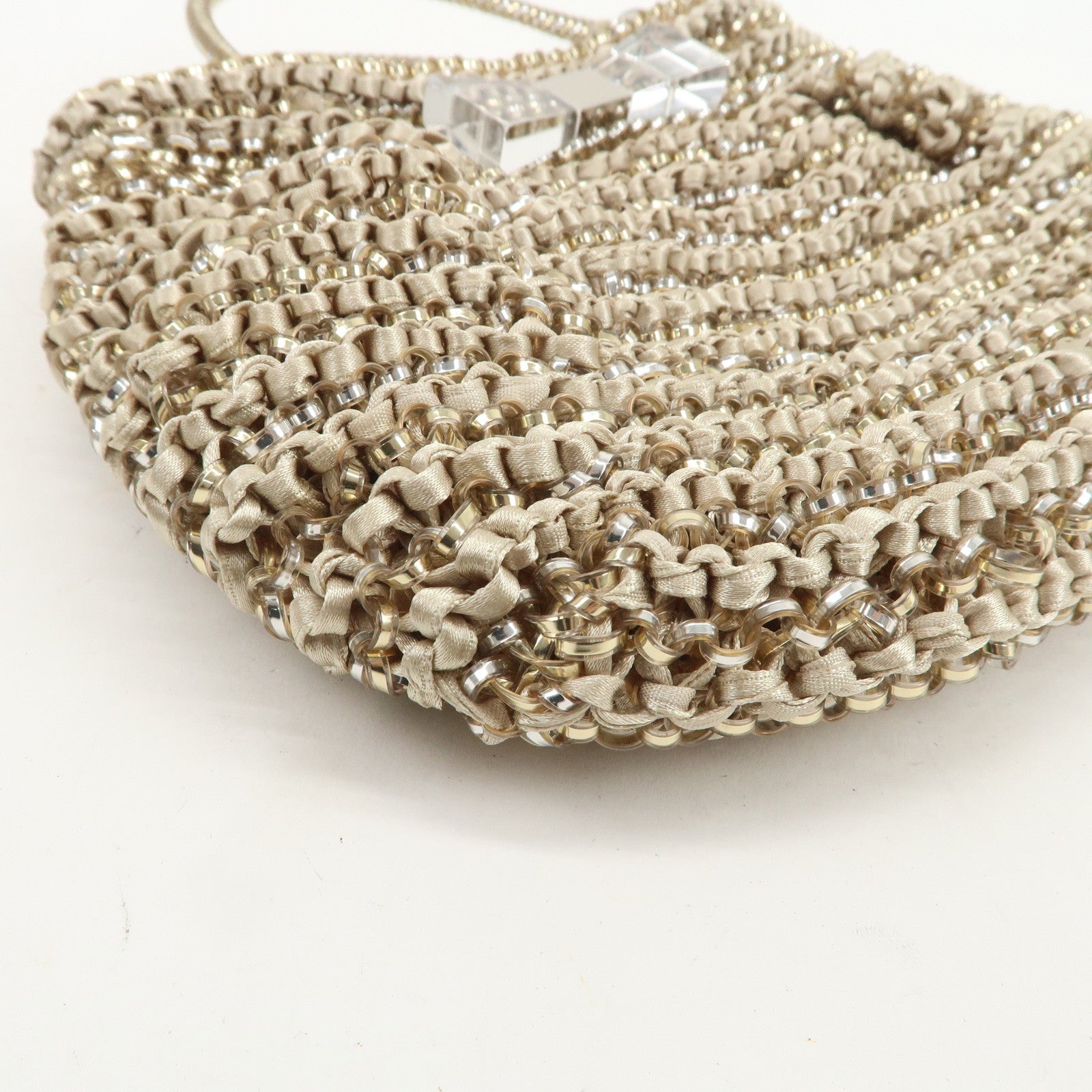 ANTEPRIMA Wire Bag PVC 2Way Bag Hand Bag Shoulder Bag Beige